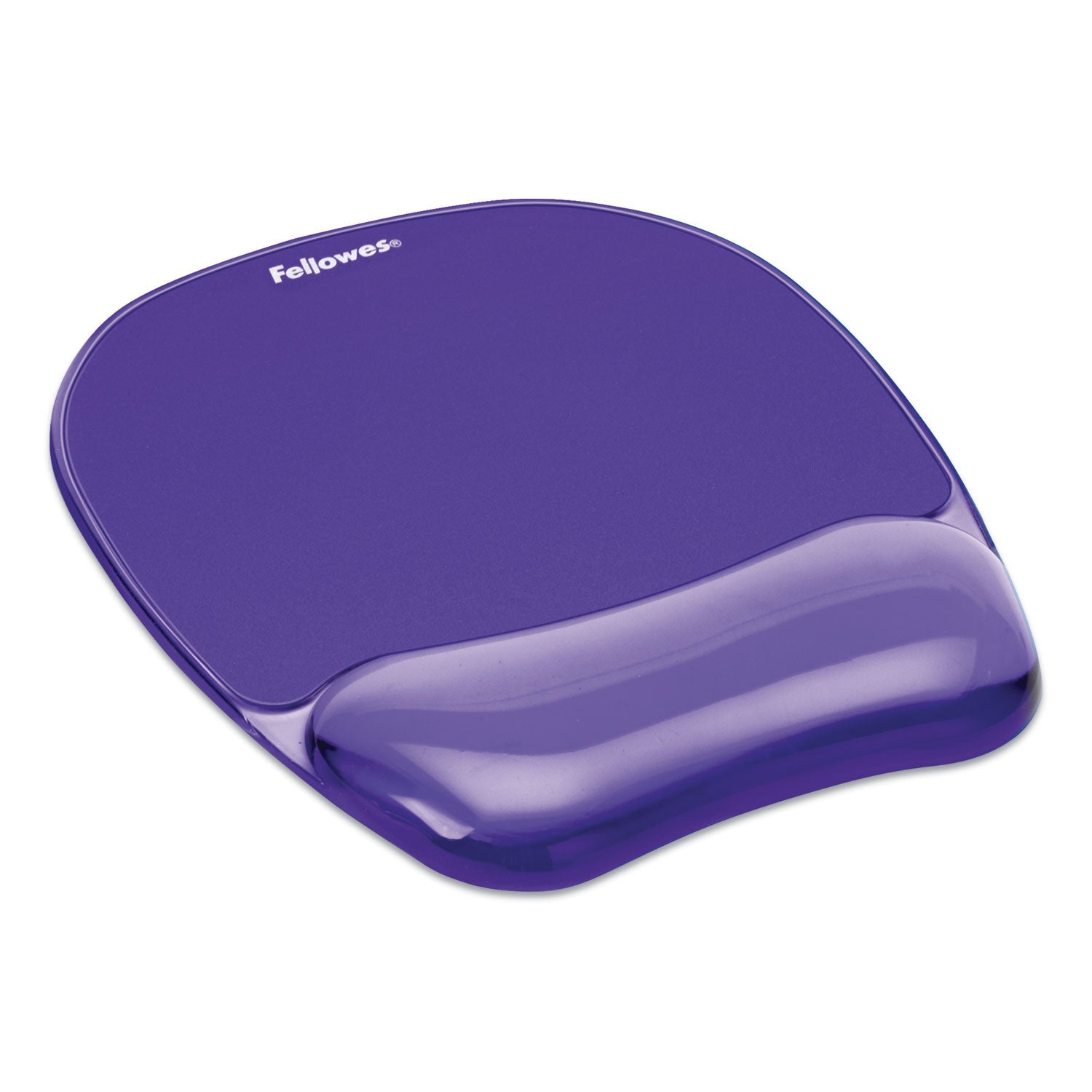 Fellowes® Gel Crystals Mouse Pad with Wrist Rest, 7.87 x 9.18, Purple