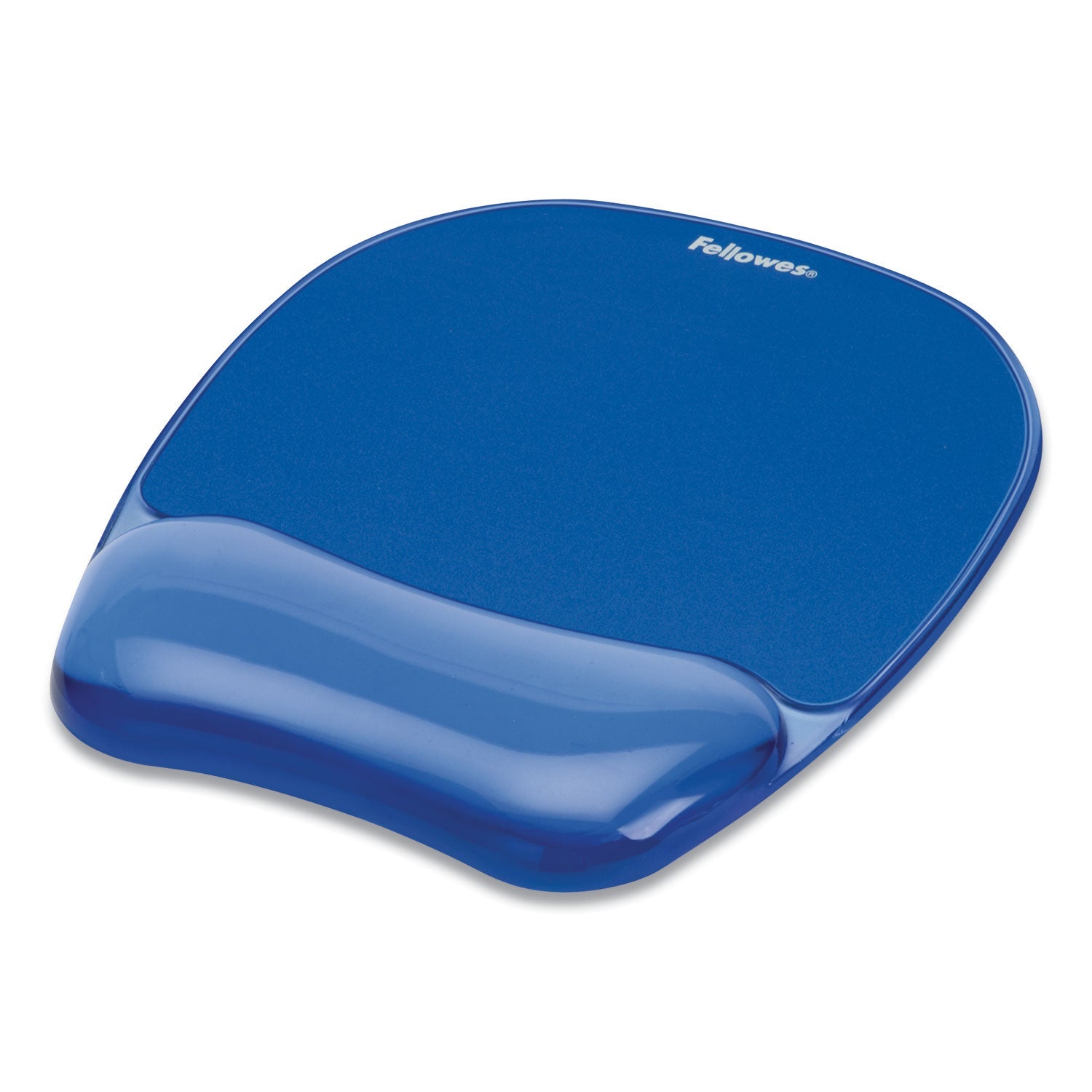 Fellowes® Gel Crystals Mouse Pad with Wrist Rest, 7.87 x 9.18, Blue