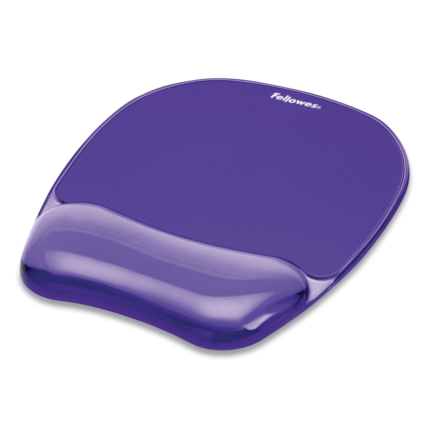 Fellowes® Gel Crystals Mouse Pad with Wrist Rest, 7.87 x 9.18, Purple