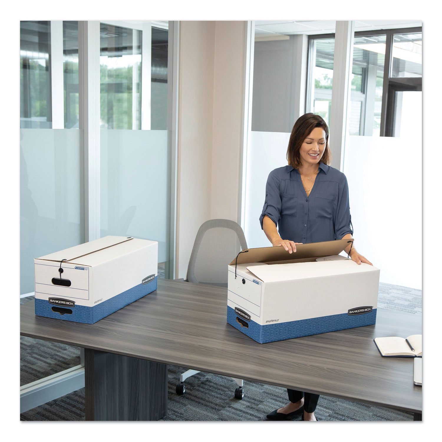 Bankers Box® Stor/file Medium-Duty Strength Storage Boxes, Letter Files, 12" X 24.13" X 10.25", White, 20/carton