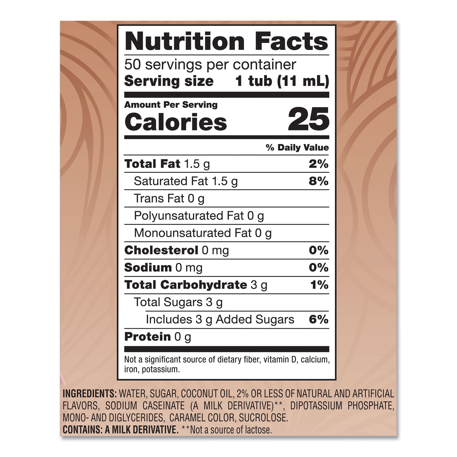 Coffee mate® Liquid Coffee Creamer, Vanilla Caramel, 0.38 Oz Mini Cups, 50/box