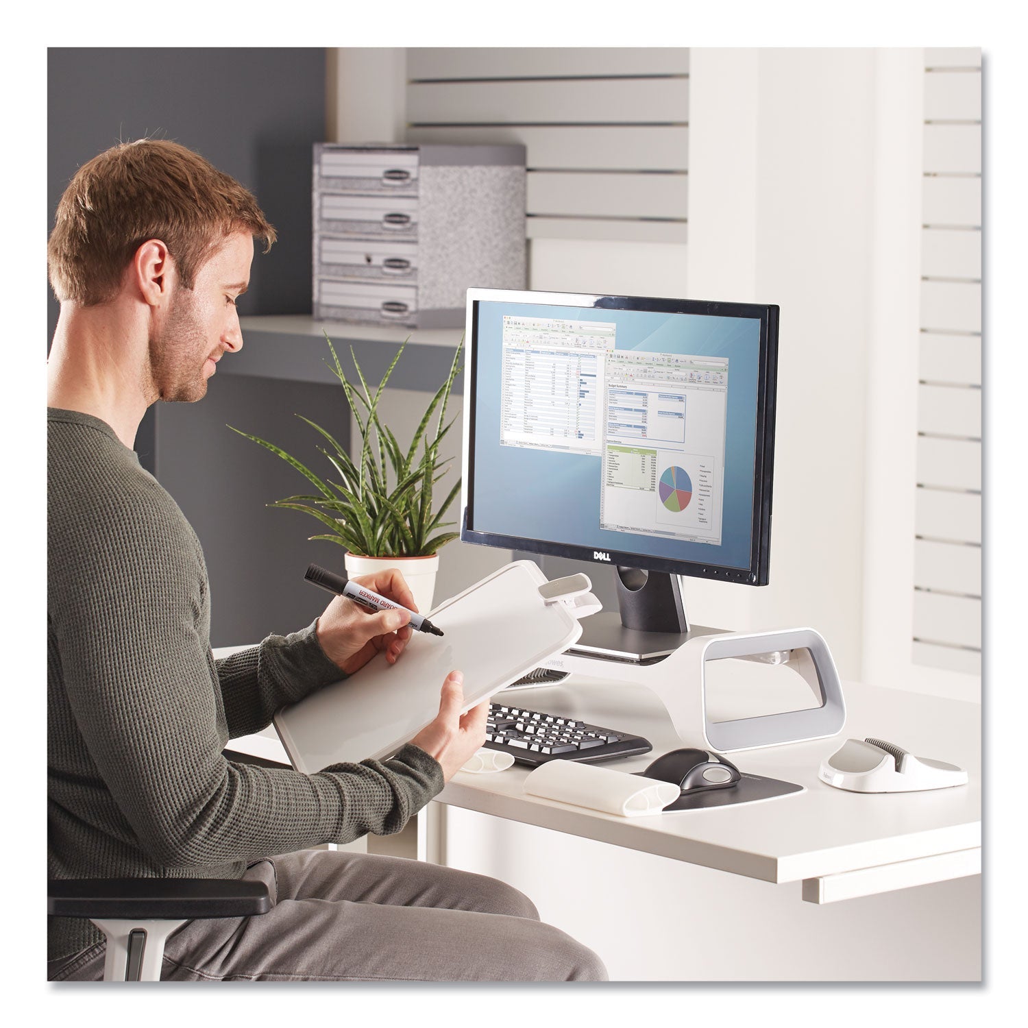 Fellowes® I-Spire Series Document Lift, 100 Sheet Capacity, Abs Plastic/high Impact Polystyrene, White/gray - Bloom Skins