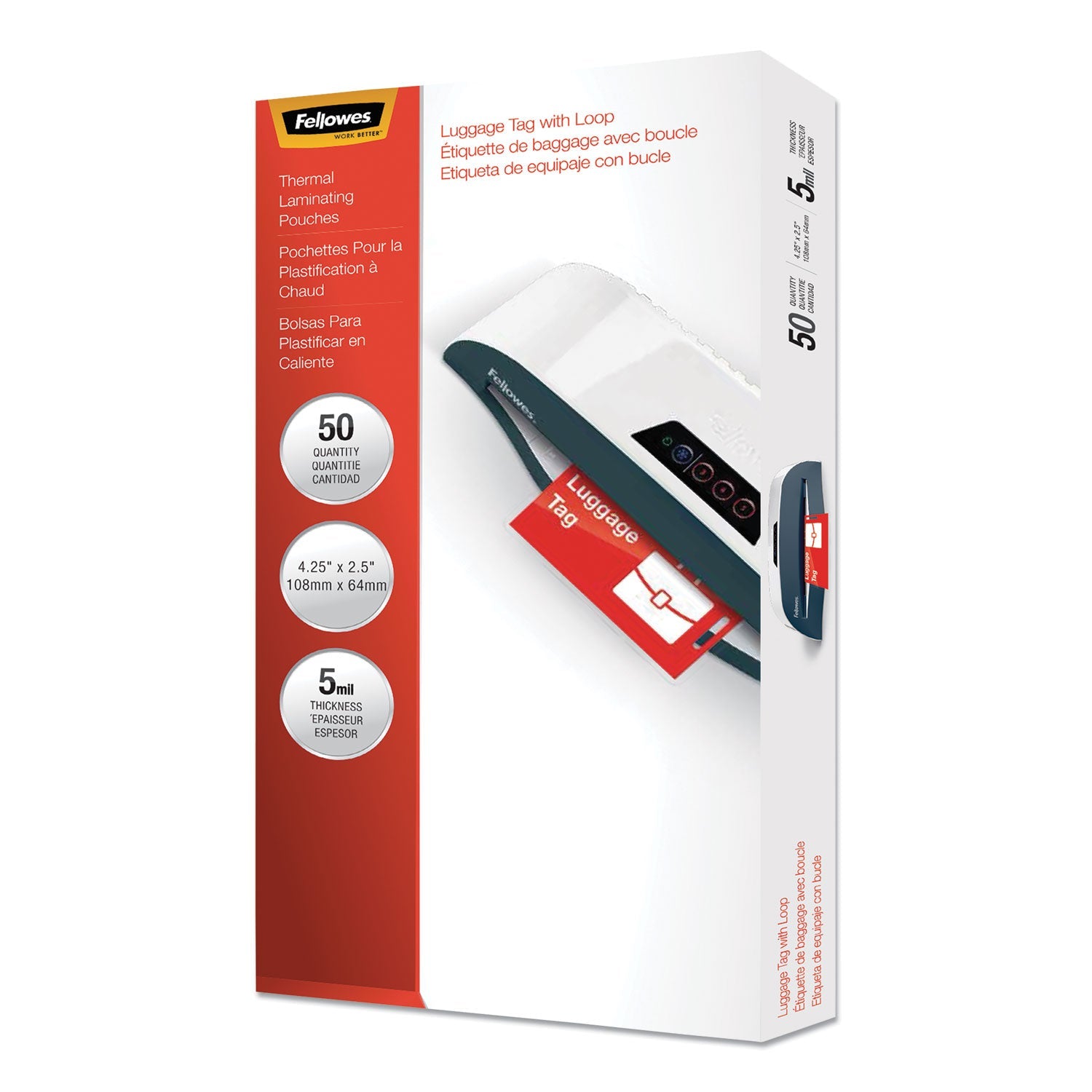 Fellowes Laminating Pouches | 5 Mil 4.25x2.5