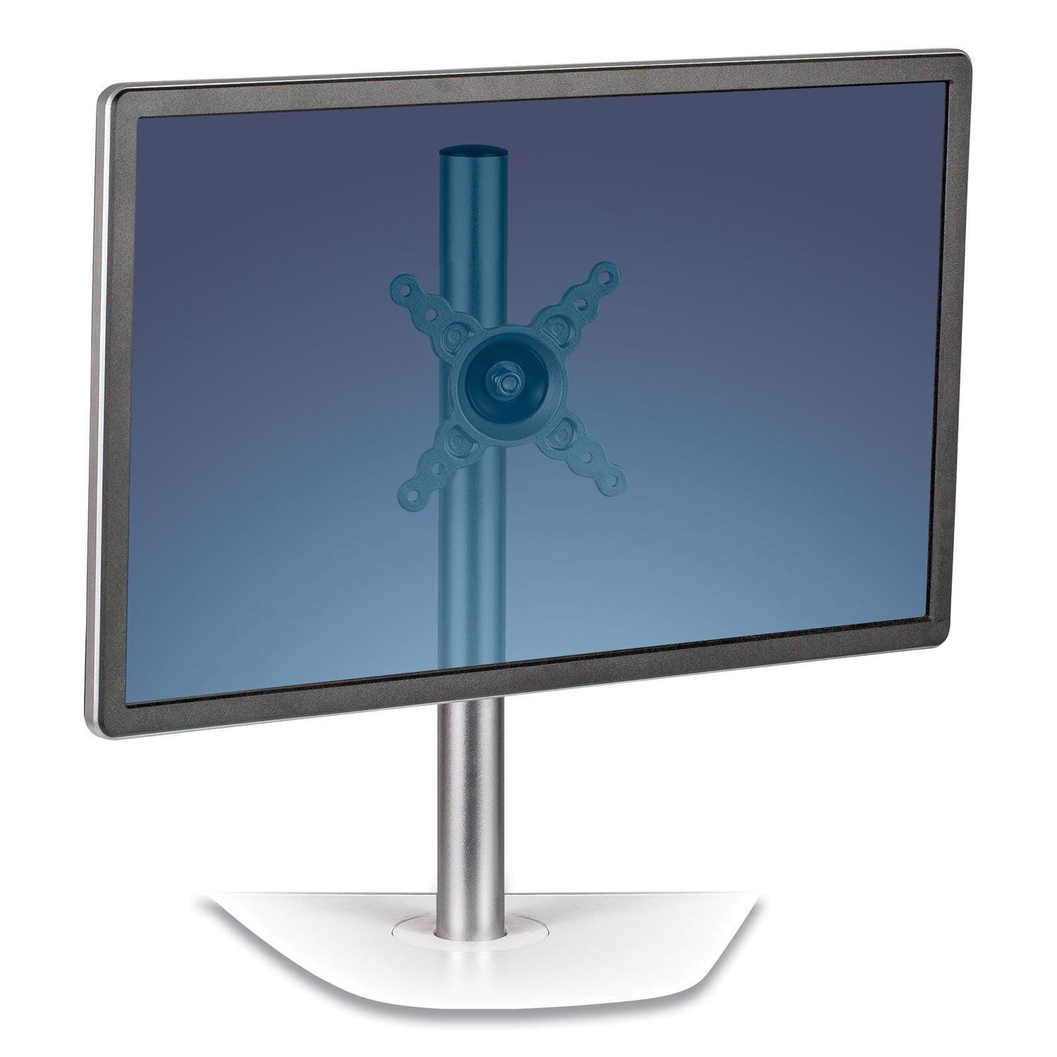 Fellowes® Lotus Single Monitor Arm Kit, For 26" Monitors, 180 Degree Rotation, 180 Degree Pan, Silver, Supports 17 Lb
