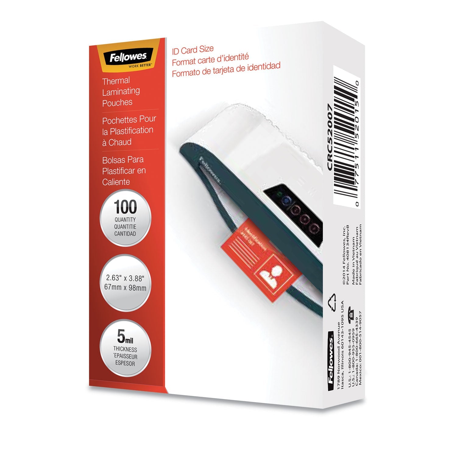 Laminating Pouches | 5 Mil, Business Card, 100/pk