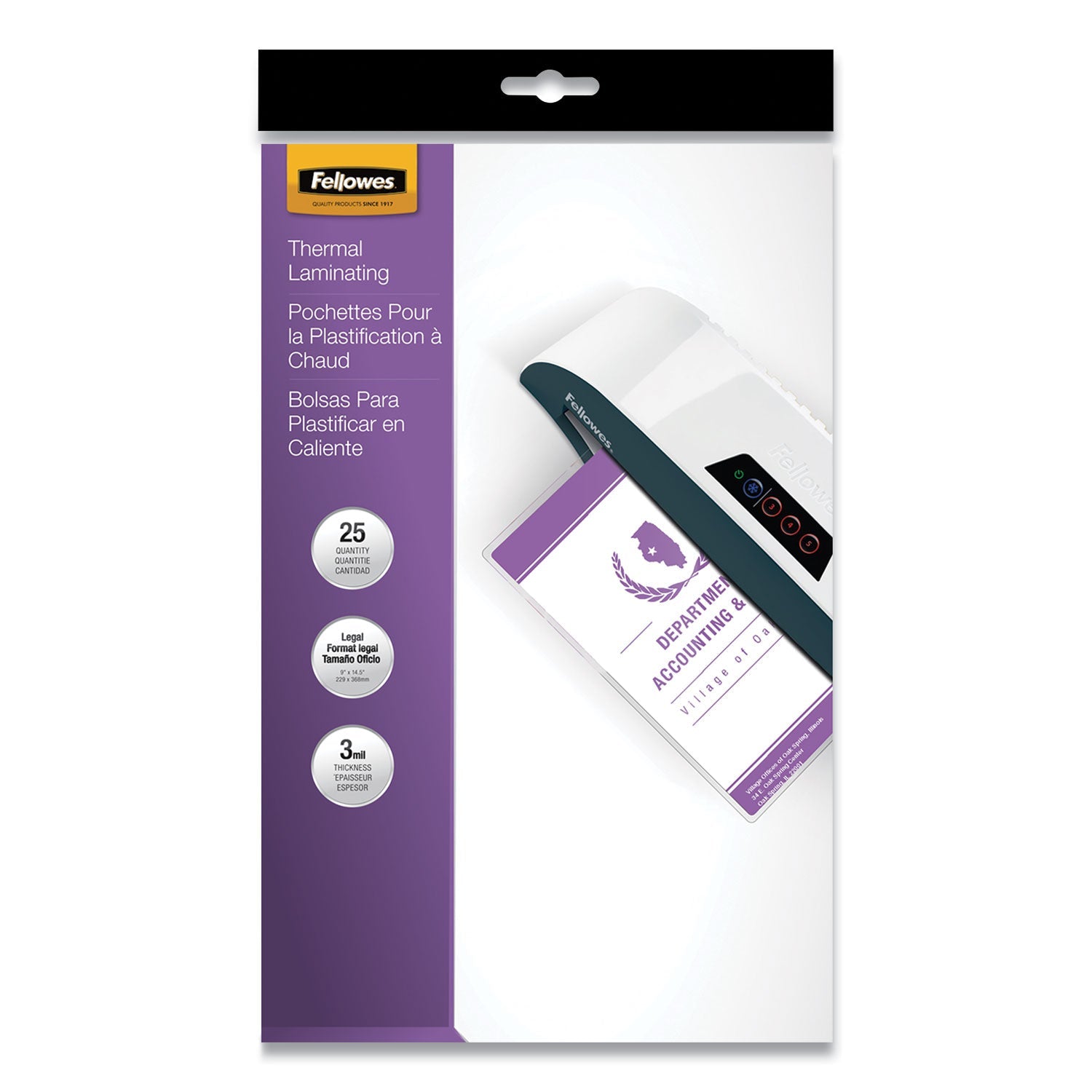 Laminating Pouches | 3 Mil Gloss Clear 25-Pack