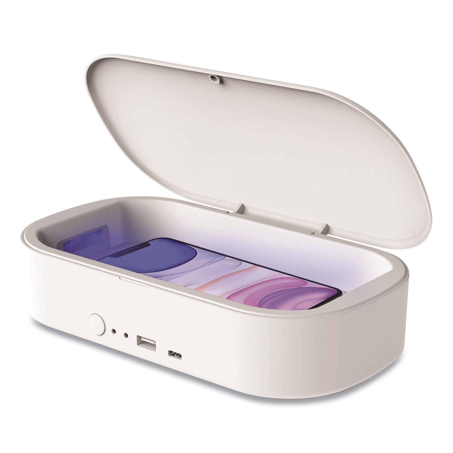 NuvoMed™ Portable Uv Sterilizer For Mobile Phones, White