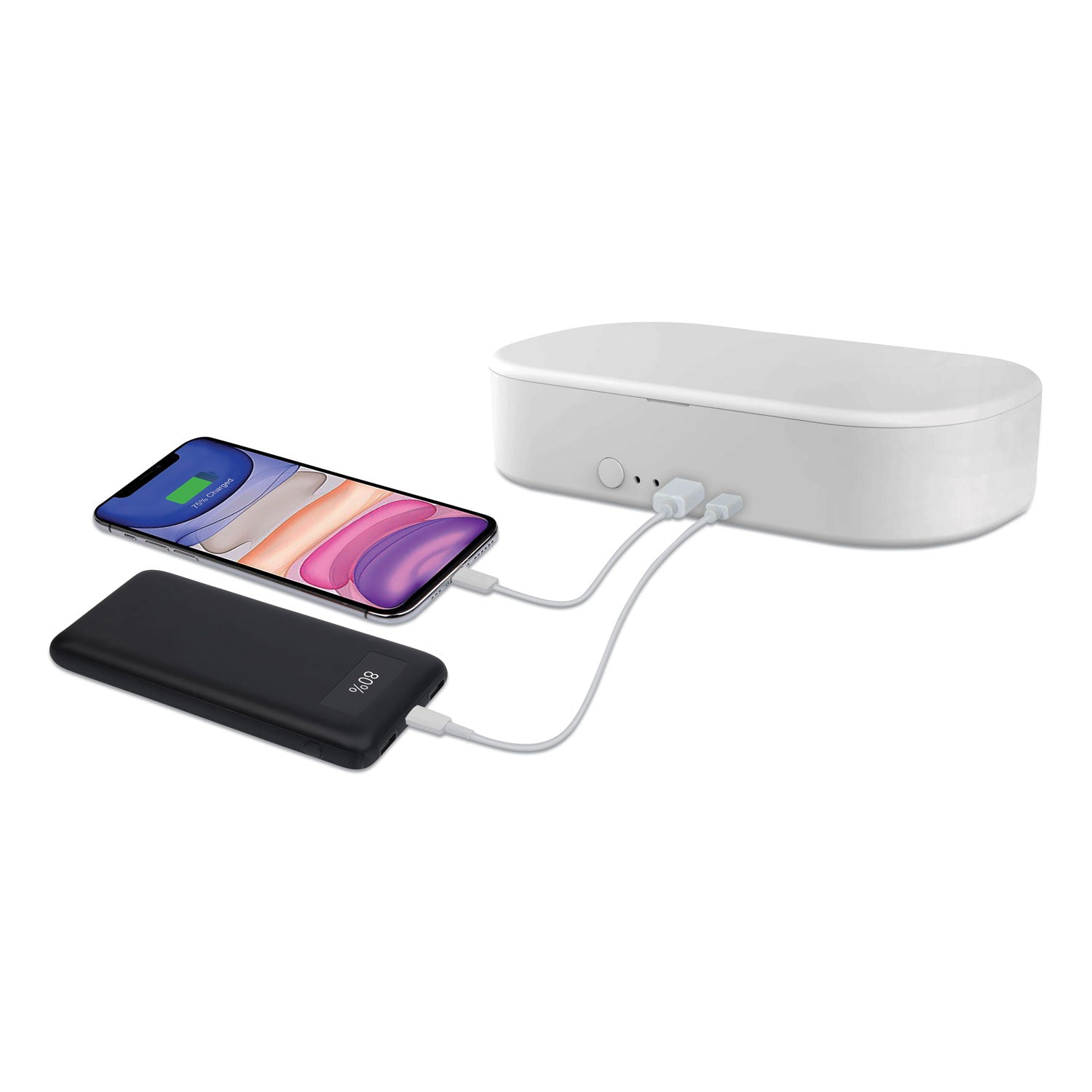NuvoMed™ Portable Uv Sterilizer For Mobile Phones, White