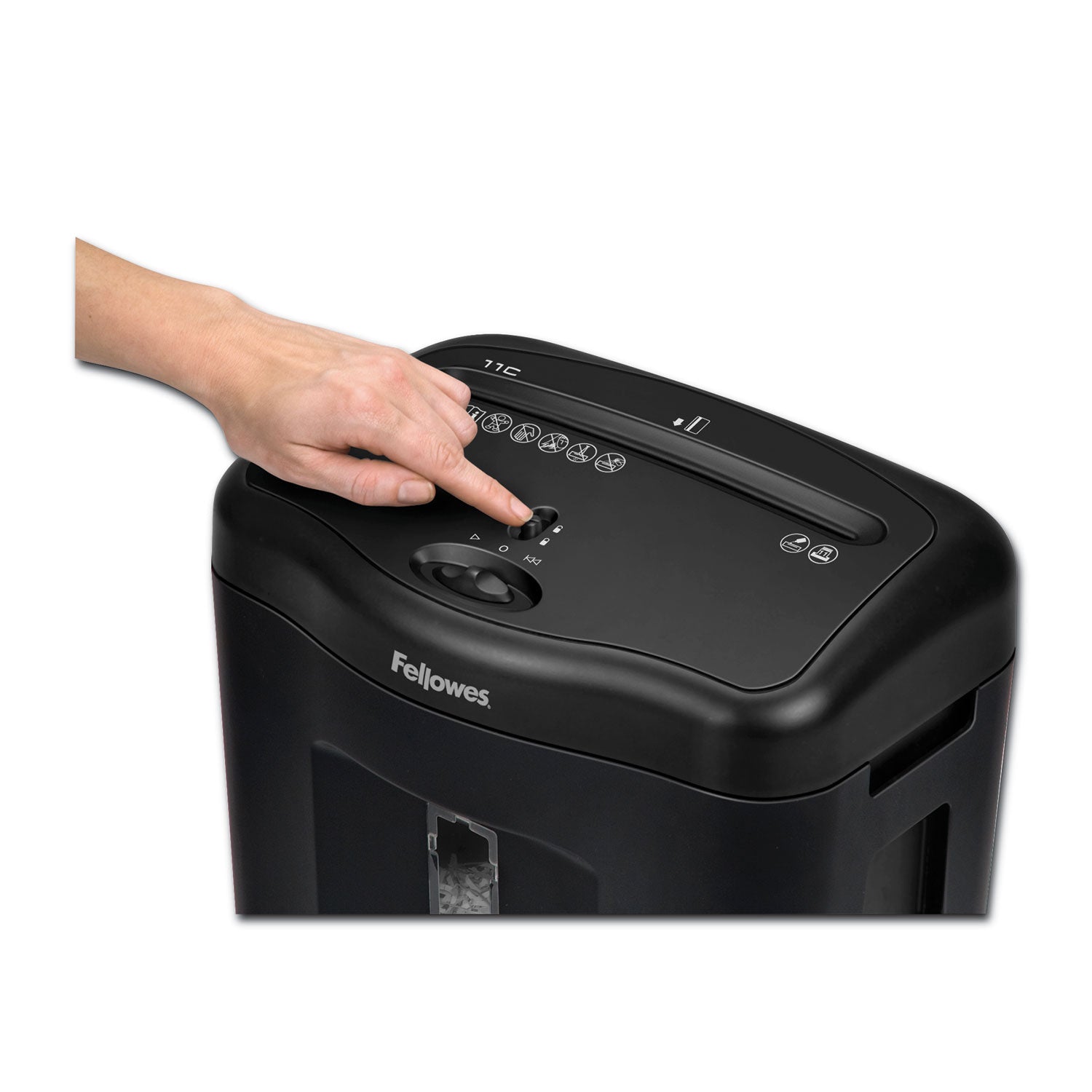 Fellowes® Powershred 11c Cross-Cut Shredder, 11 Manual Sheet Capacity