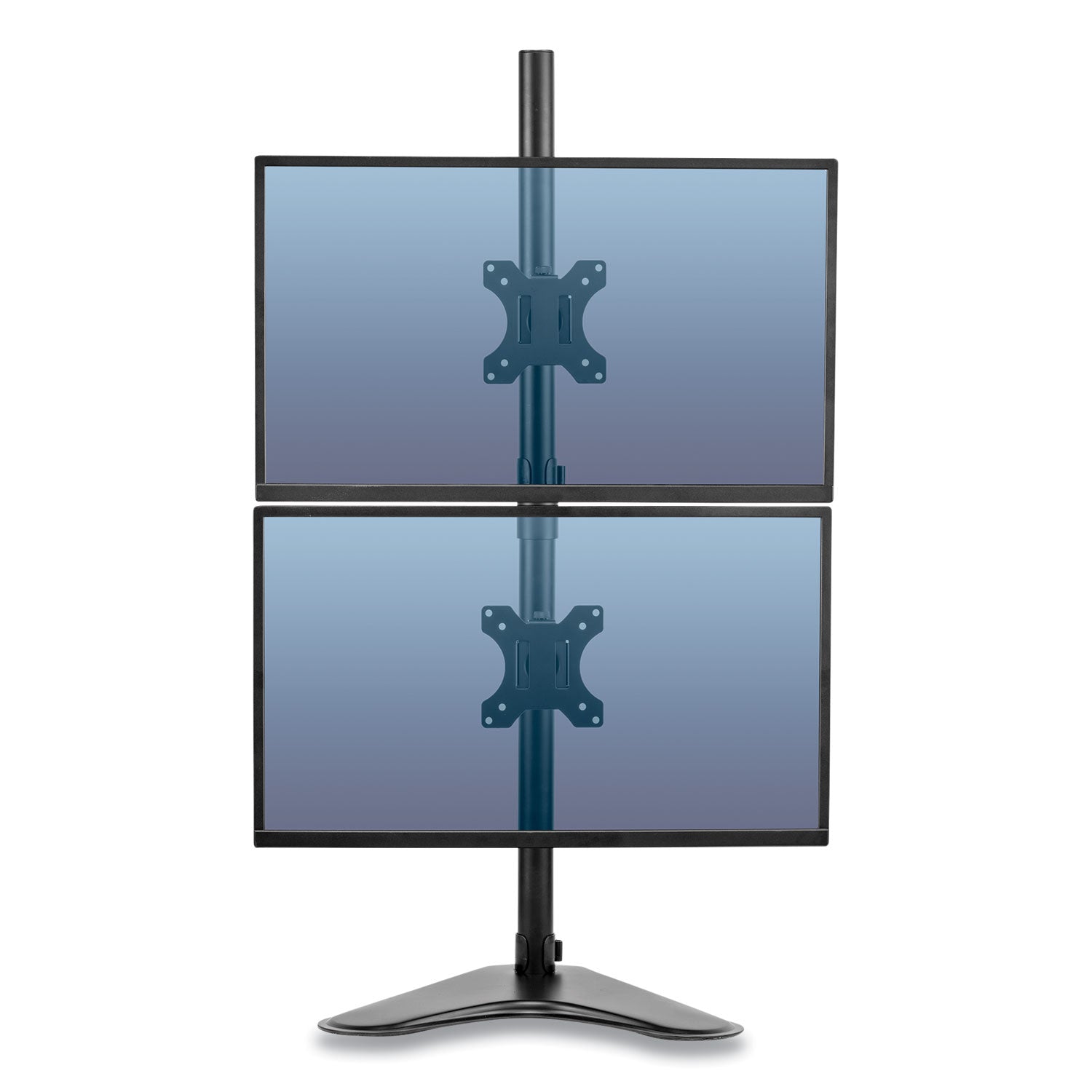 Fellowes® Professional Series Freestanding Dual Stacking Monitor Arm, For 32" Monitors, 15.3" X 35.5" X 11", Black, Supports 17 Lb