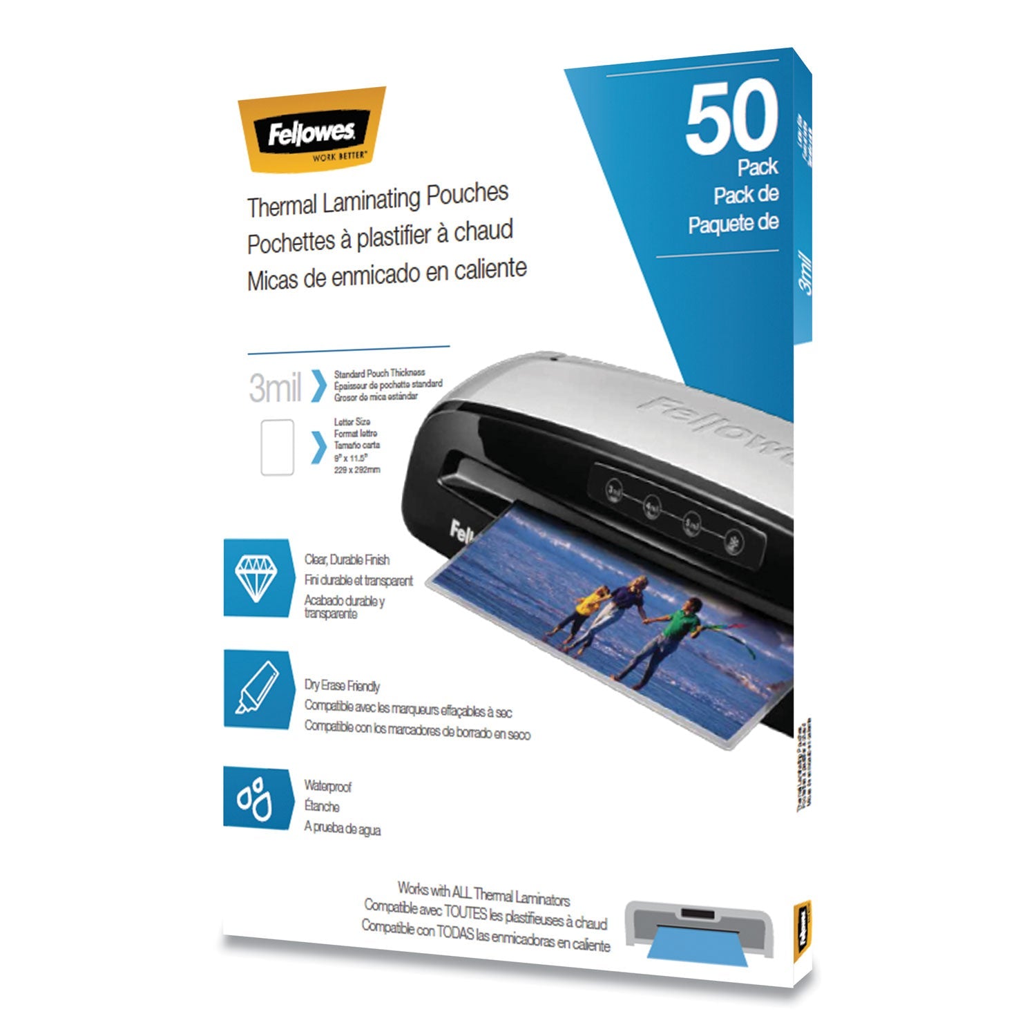 Thermal Laminating Pouches | 3 Mil, Matte, 50/Pack