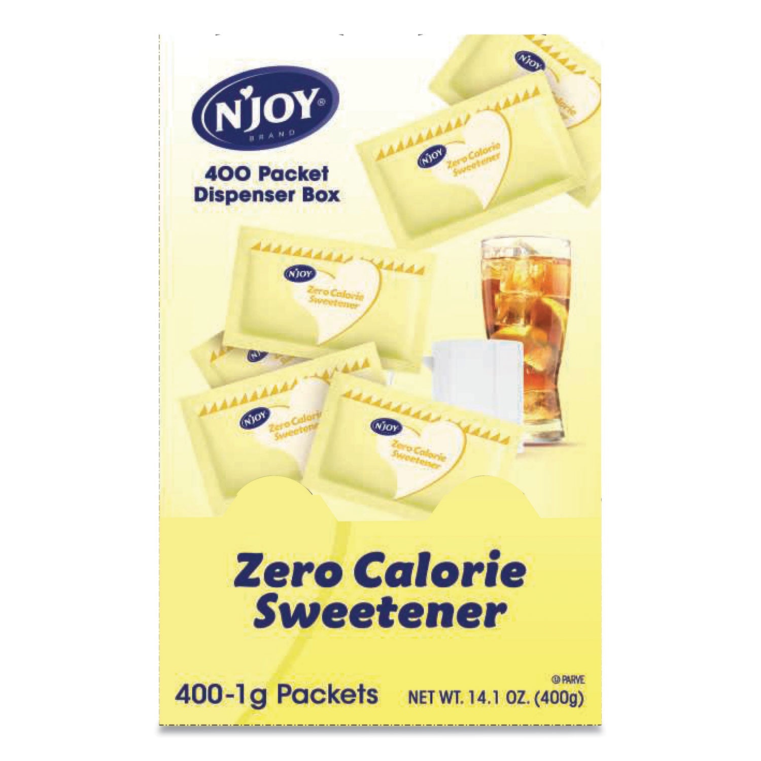 N'Joy Yellow Sucralose Zero Calorie Sweetener, 0.04 oz Packet, 400/Box