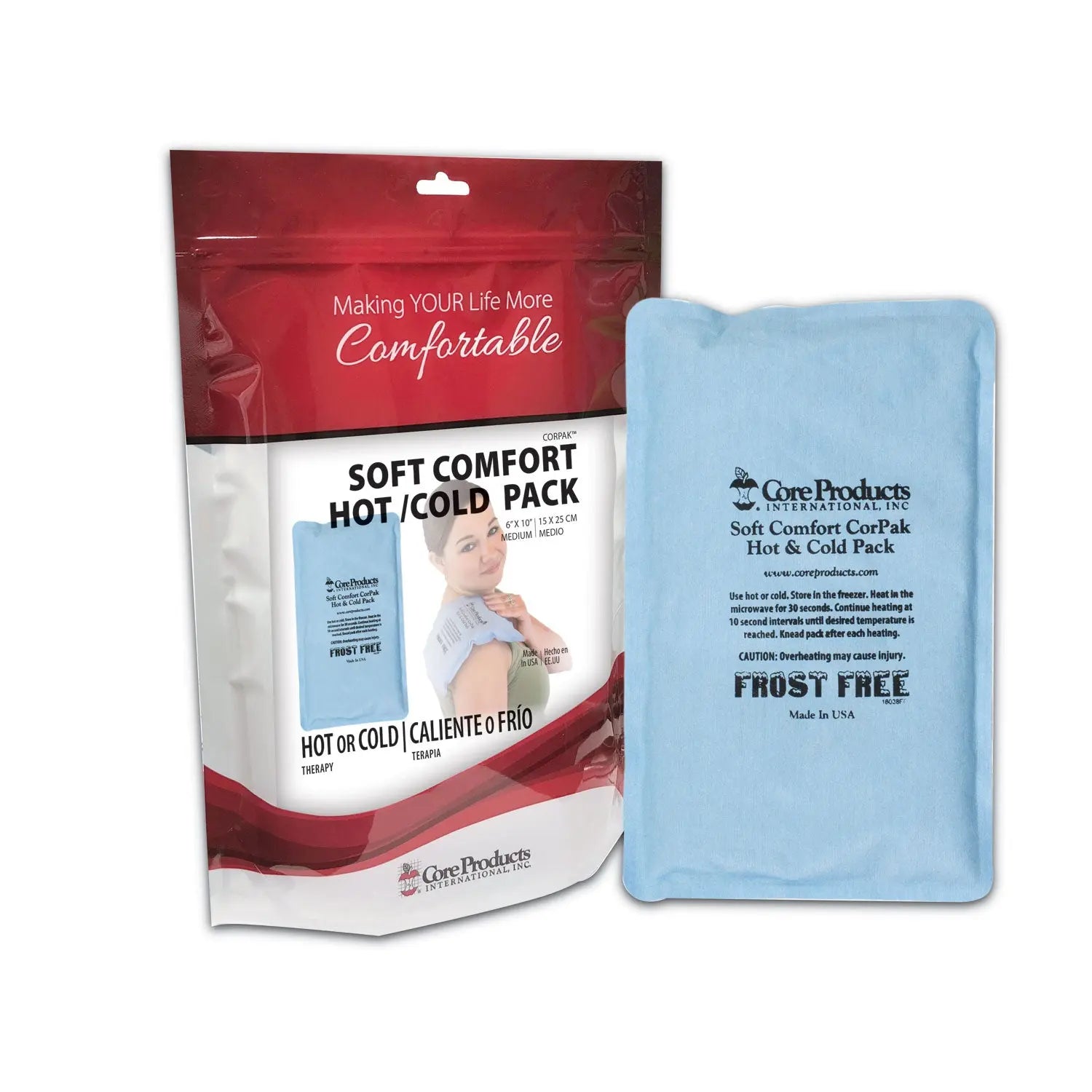 Core Products® Soft Comfort CorPak Reusable Hot and Cold Pack, 10 x 6