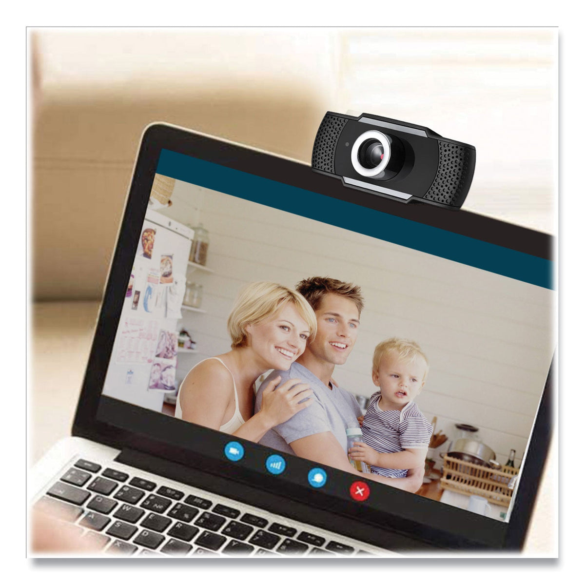 Adesso Cybertrack H4 1080p Hd Usb Manual Focus Webcam With Microphone, 1920 Pixels X 1080 Pixels, 2.1 Mpixels, Black