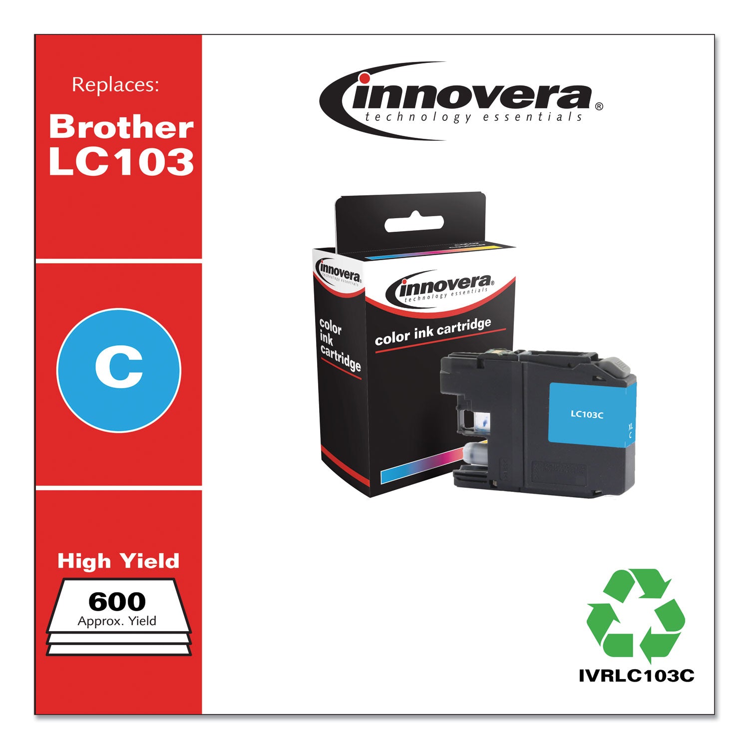 Innovera® Remanufactured Cyan High-Yield Ink, Replacement for LC103C, 600 Page-Yield - Bloom Skins