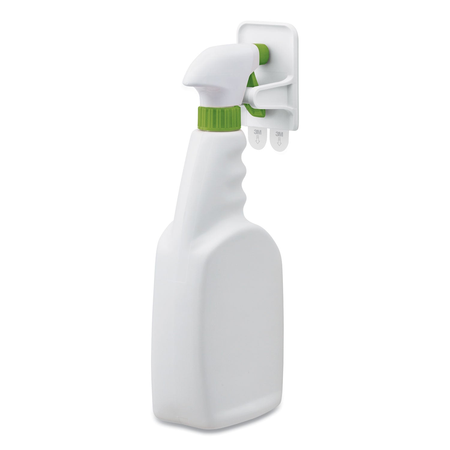 Command™ Spray Bottle Holder, 2.34w x 1.69d x 3.34h, White, 2 Hangers/4 Strips/Pack