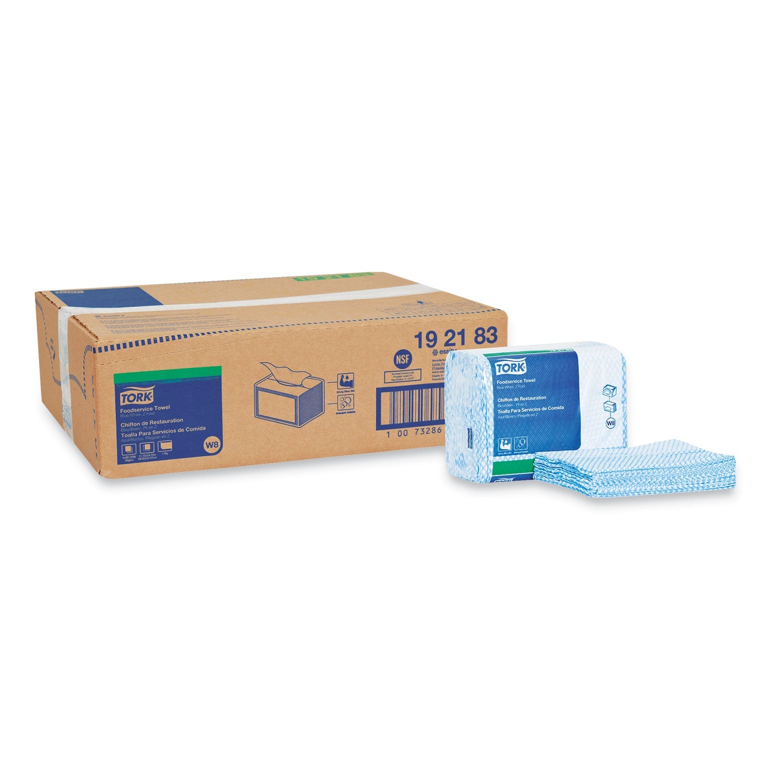 Tork® Small Pack Foodservice Cloth | Blue/White