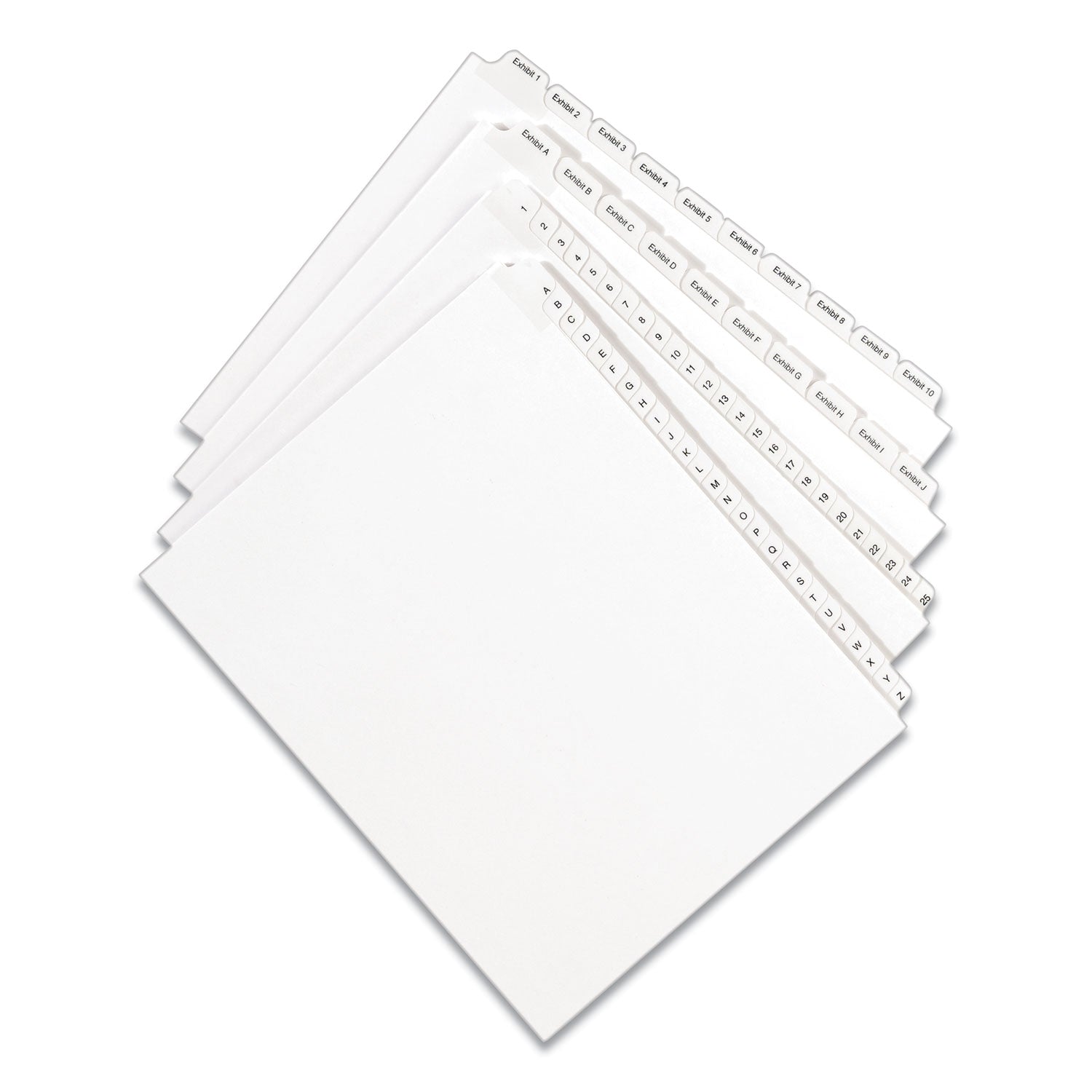 Avery® Preprinted Legal Exhibit Side Tab Index Dividers, Allstate Style, 25-Tab, 126 To 150, 11 X 8.5, White, 1 Set, (1706)