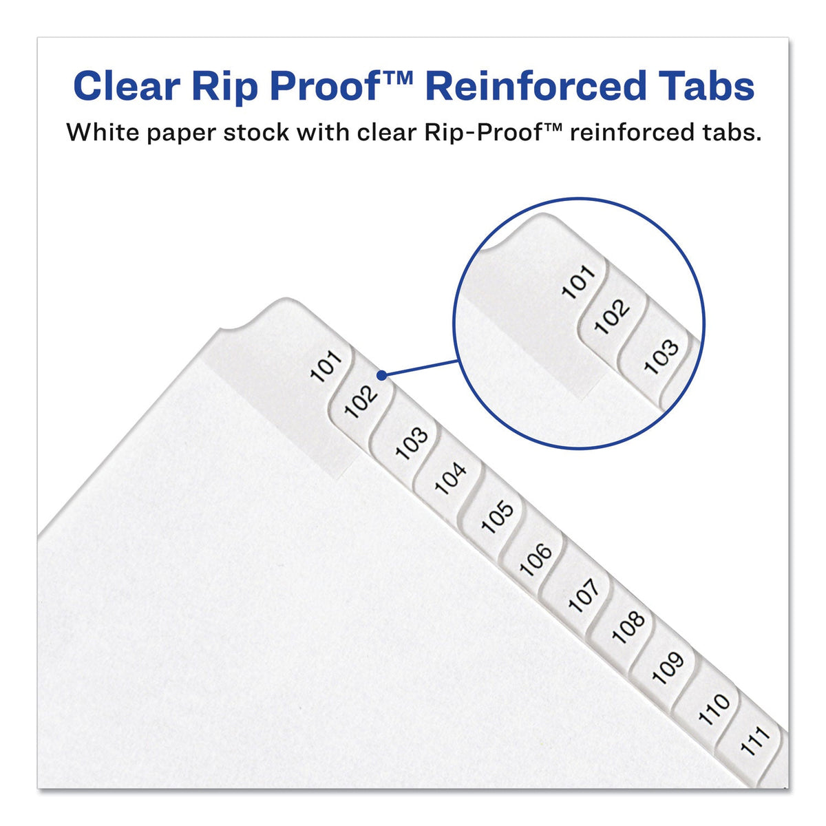 Avery® Preprinted Legal Exhibit Side Tab Index Dividers, Allstate Style, 26-Tab, A To Z, 11 X 8.5, White, 1 Set, (1700)