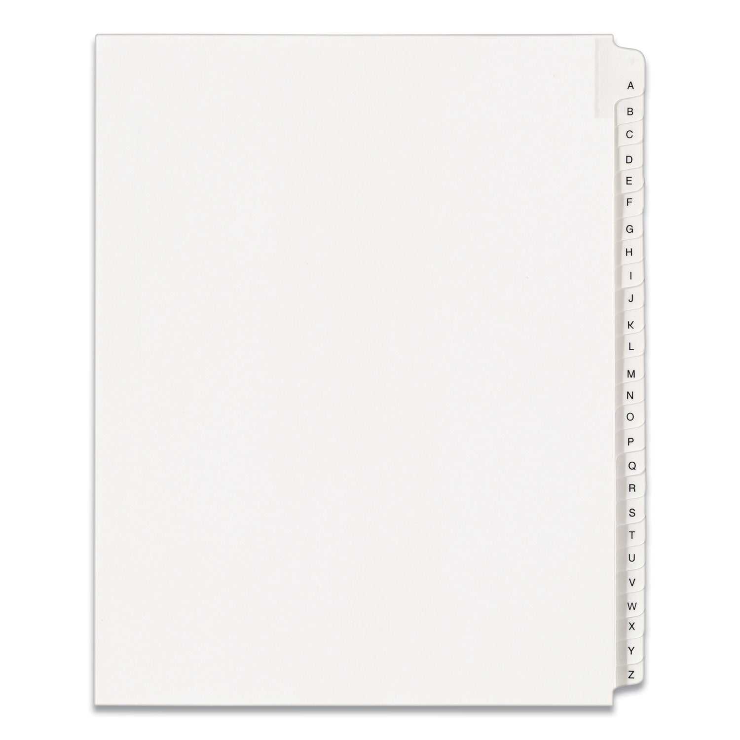 Avery® Preprinted Legal Exhibit Side Tab Index Dividers, Allstate Style, 26-Tab, A To Z, 11 X 8.5, White, 1 Set, (1700)