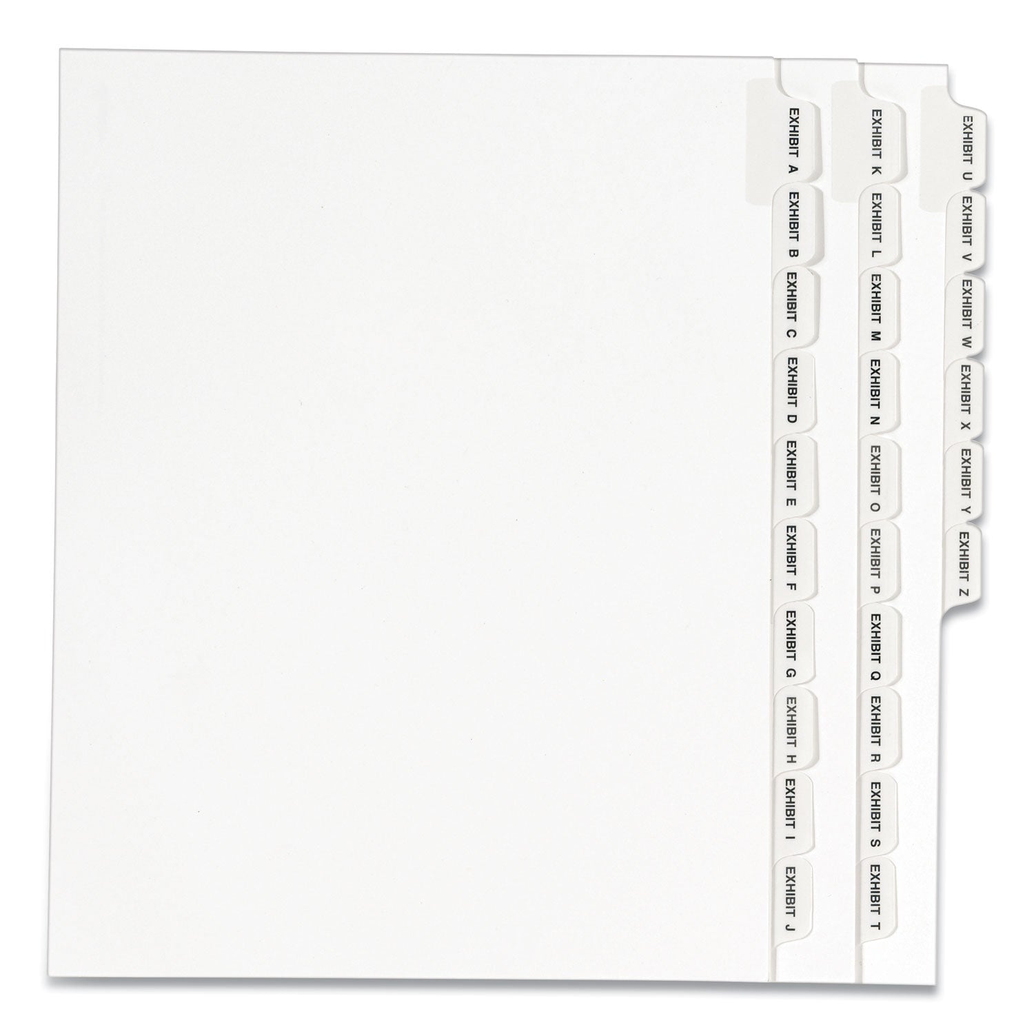 Preprinted Legal Exhibit Side Tab Dividers | A-Z