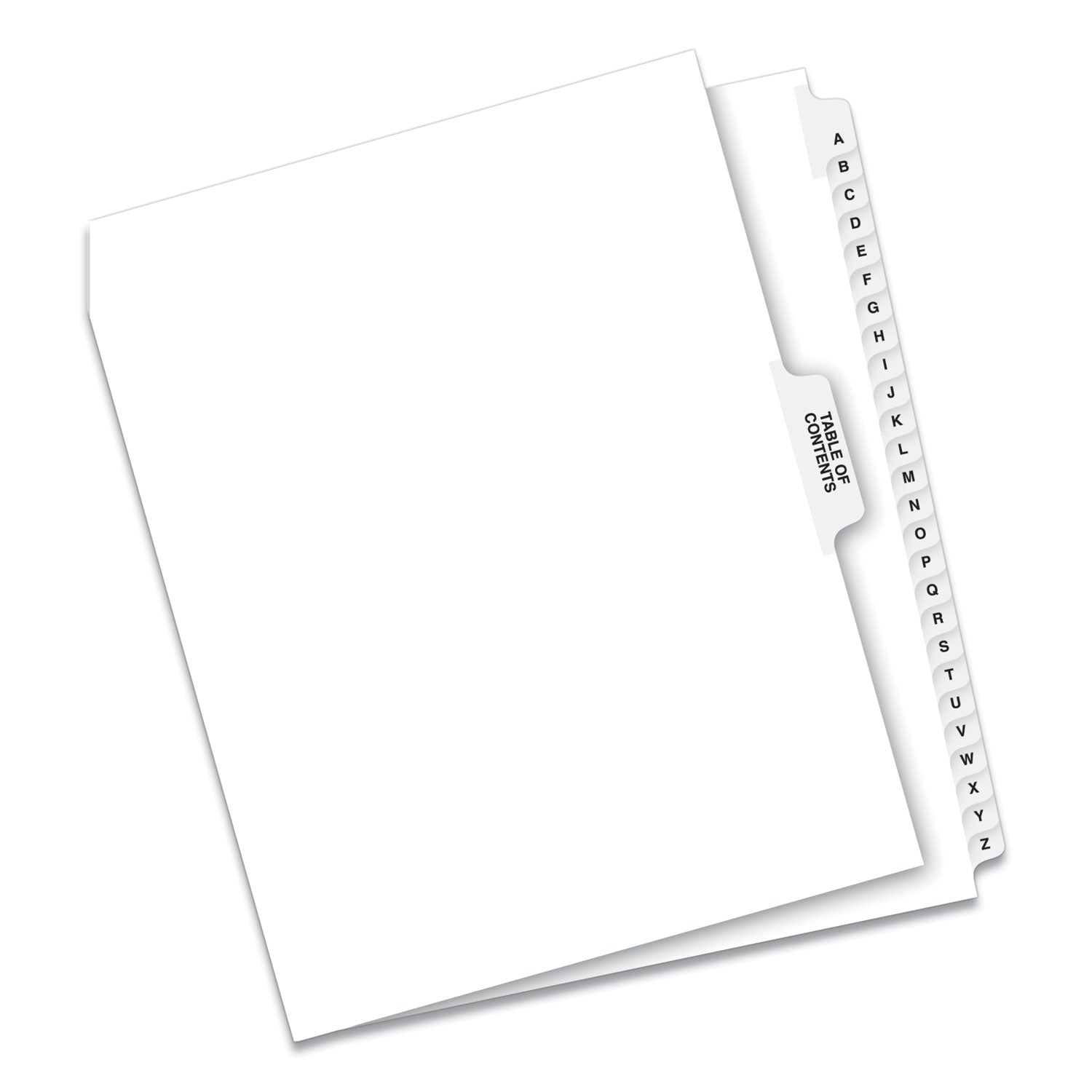 Avery® Preprinted Legal Exhibit Side Tab Index Dividers, Avery Style, 27-Tab, A To Z, 11 X 8.5, White, 1 Set