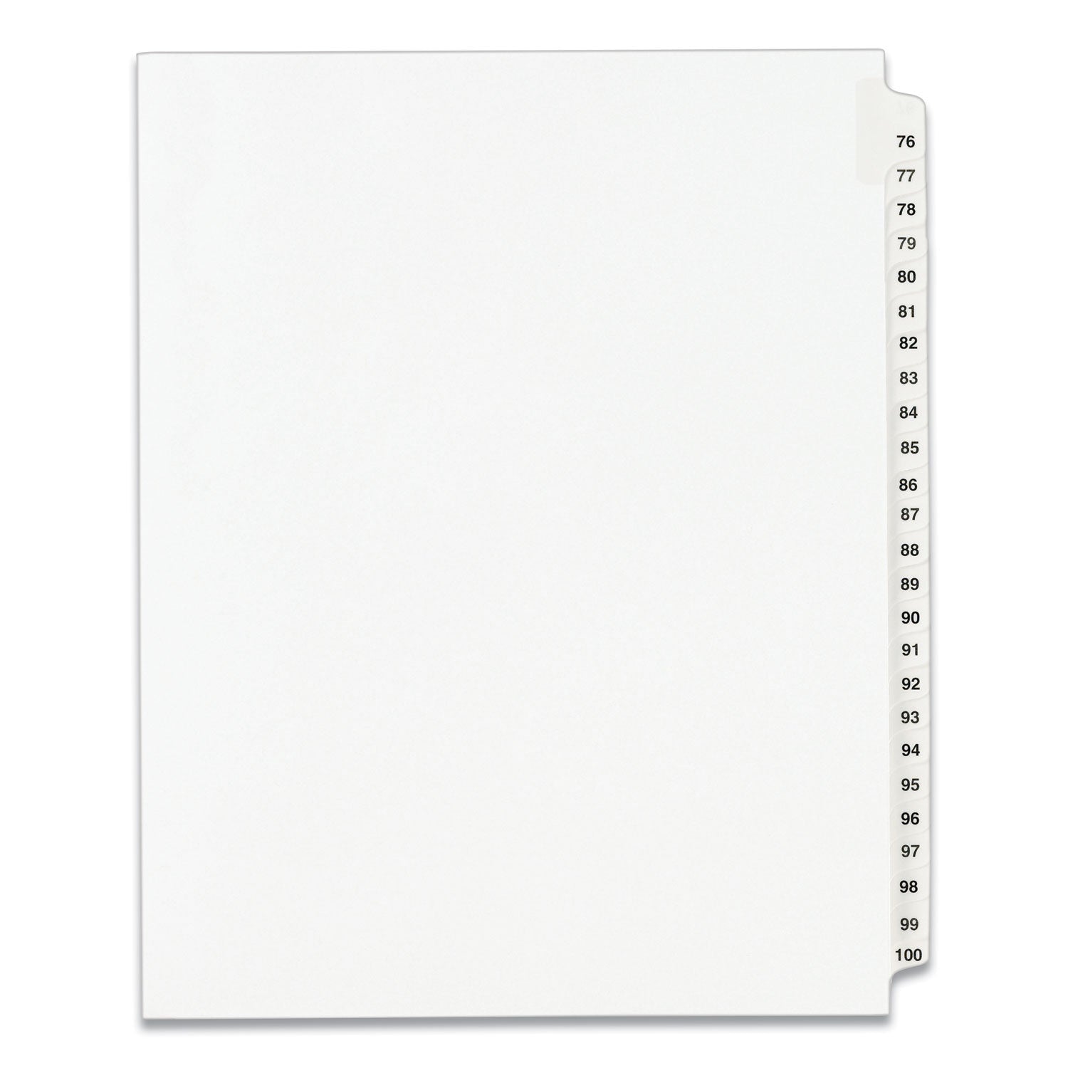 Legal Exhibit Dividers | Tabs 76-100 | Avery®
