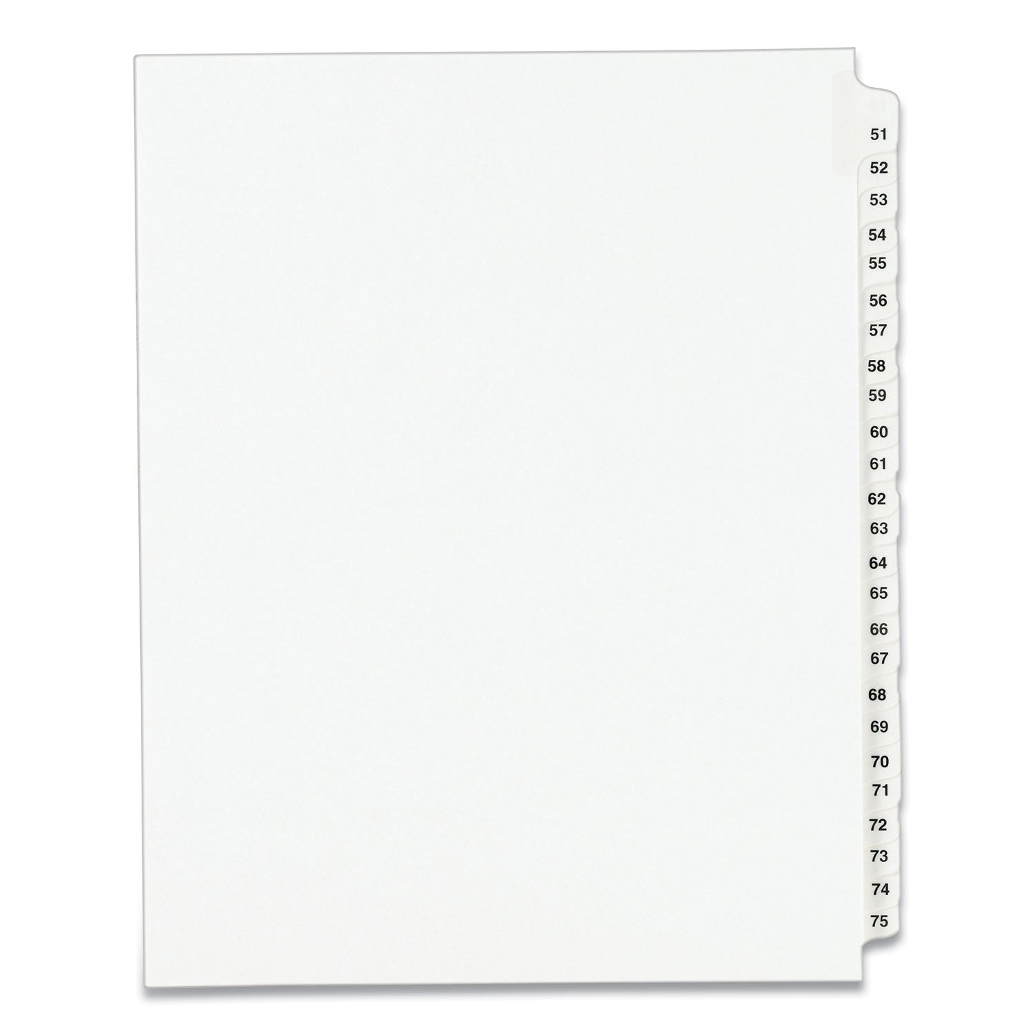 Legal Exhibit Dividers | Tabs 51-75 | Avery®