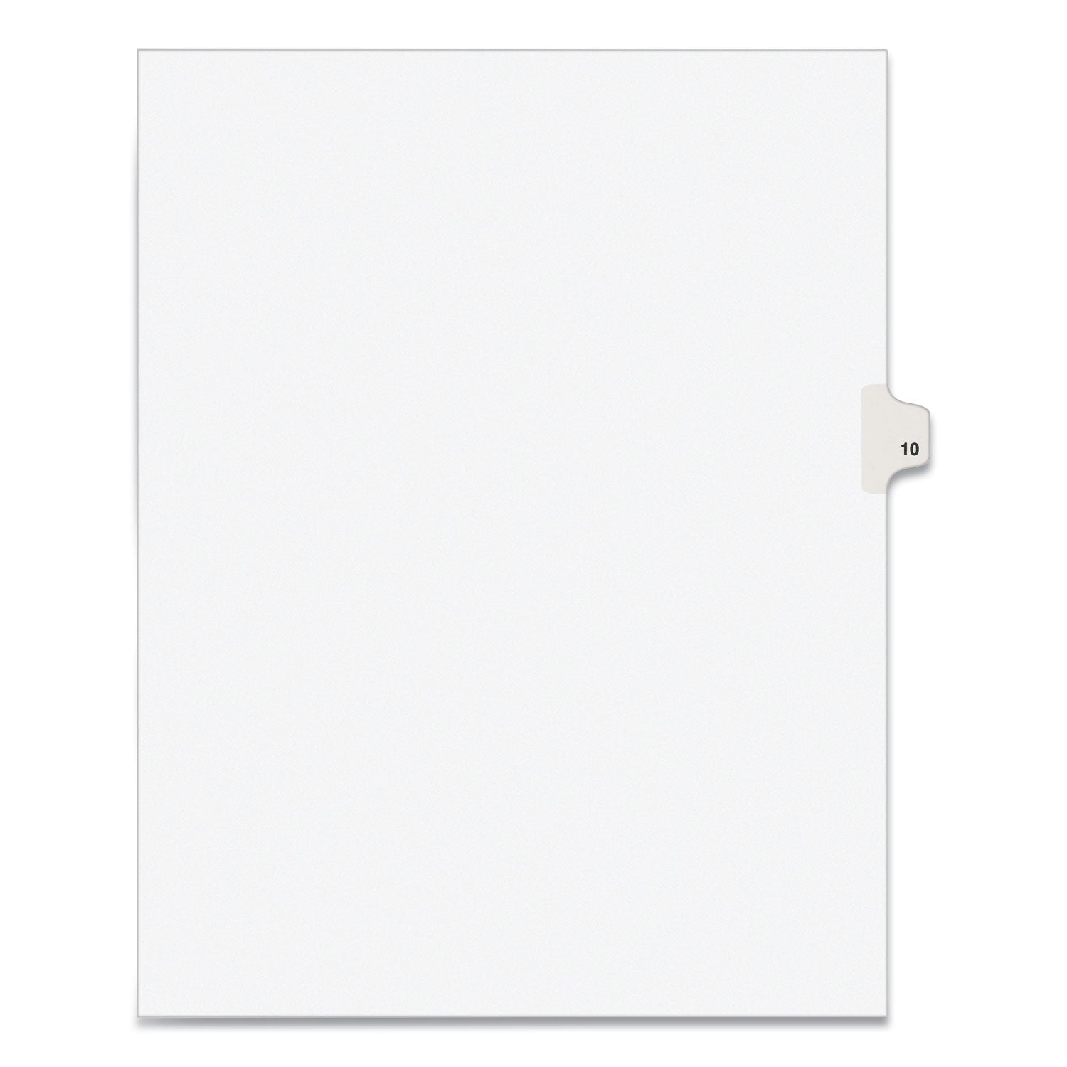 Preprinted Legal Exhibit Side Tab Dividers | 10-Tab