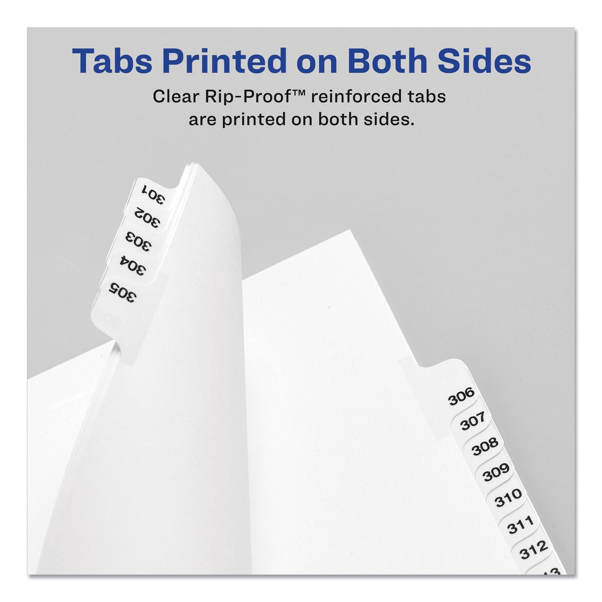Avery® Preprinted Legal Exhibit Side Tab Index Dividers, Avery Style, 25-Tab, 1 To 25, 11 X 8.5, White, 1 Set