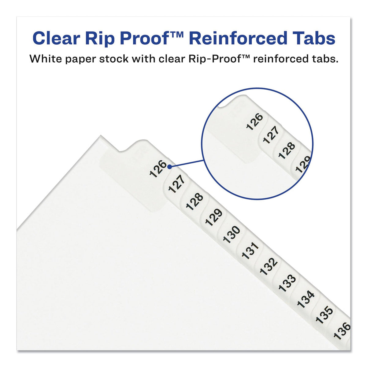 Avery® Preprinted Legal Exhibit Side Tab Index Dividers, Avery Style, 25-Tab, 1 To 25, 11 X 8.5, White, 1 Set
