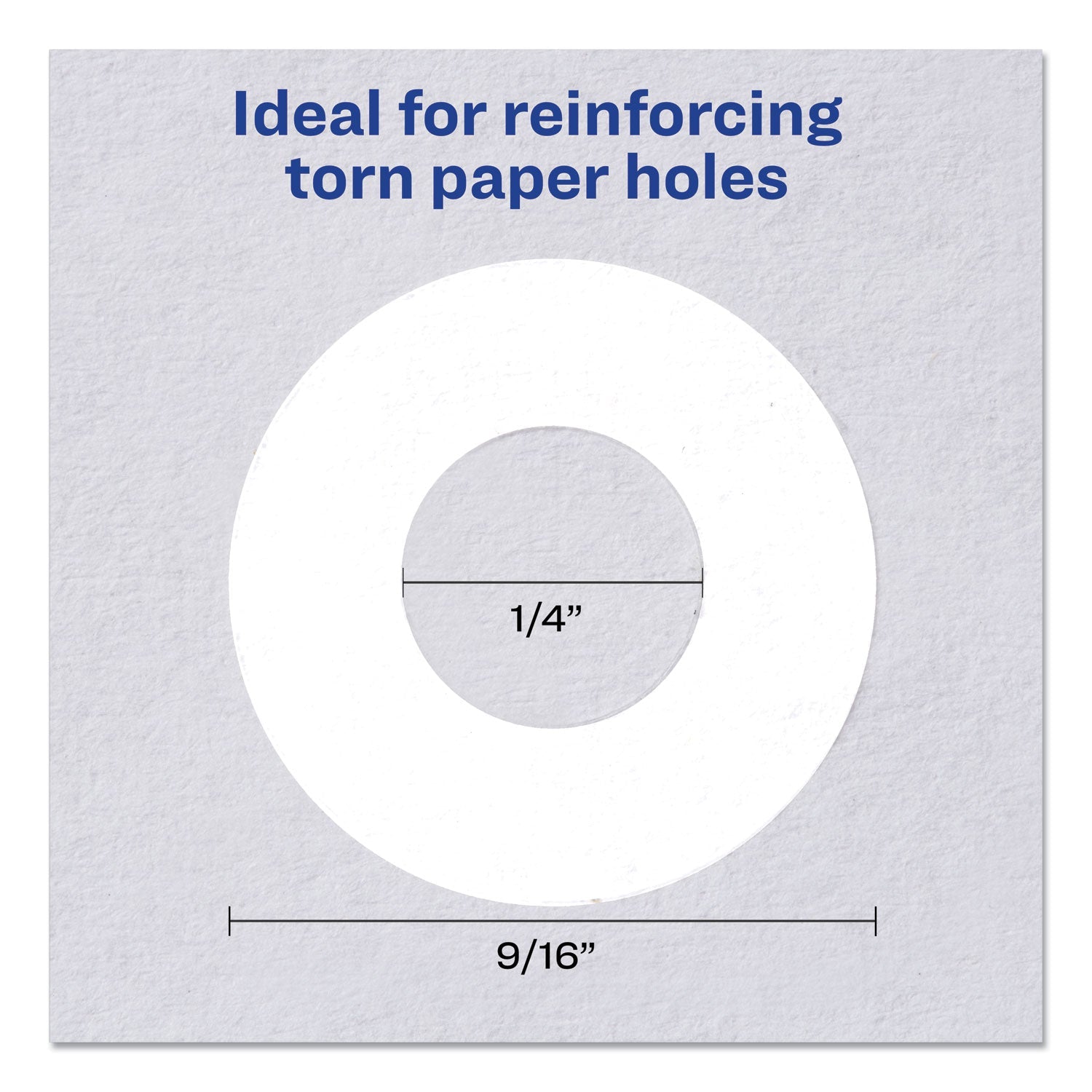 Avery® Dispenser Pack Hole Reinforcements, 0.25" Dia, White, 200/Pack, (5729)