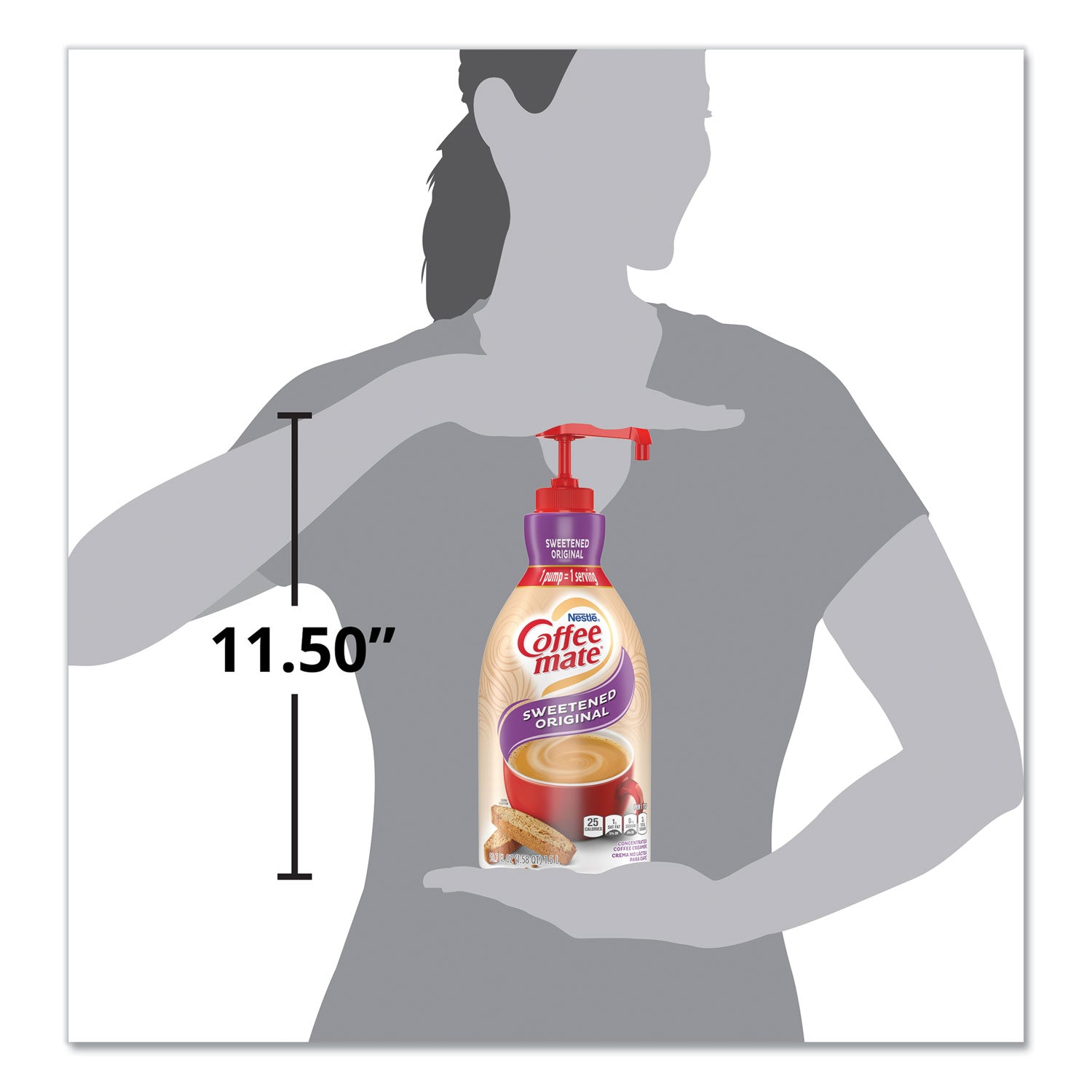 Coffee mate® Liquid Coffee Creamer, Sweetened Original, 1.5 L Pump Bottle