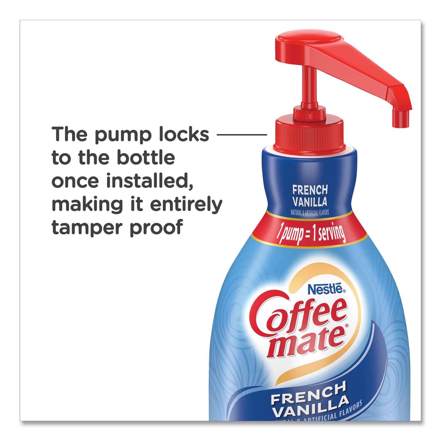 Coffee mate® Liquid Coffee Creamer, French Vanilla, 1.5 L Pump Bottle