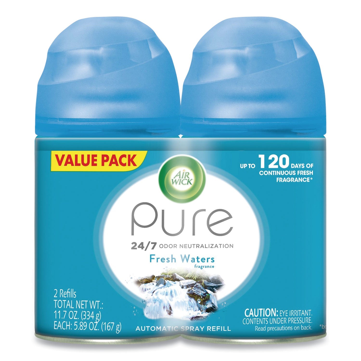 Air Wick® Freshmatic Ultra Spray Refill, Fresh Waters, 5.89 Oz Aerosol Spray, 2/pack 3 Packs/carton