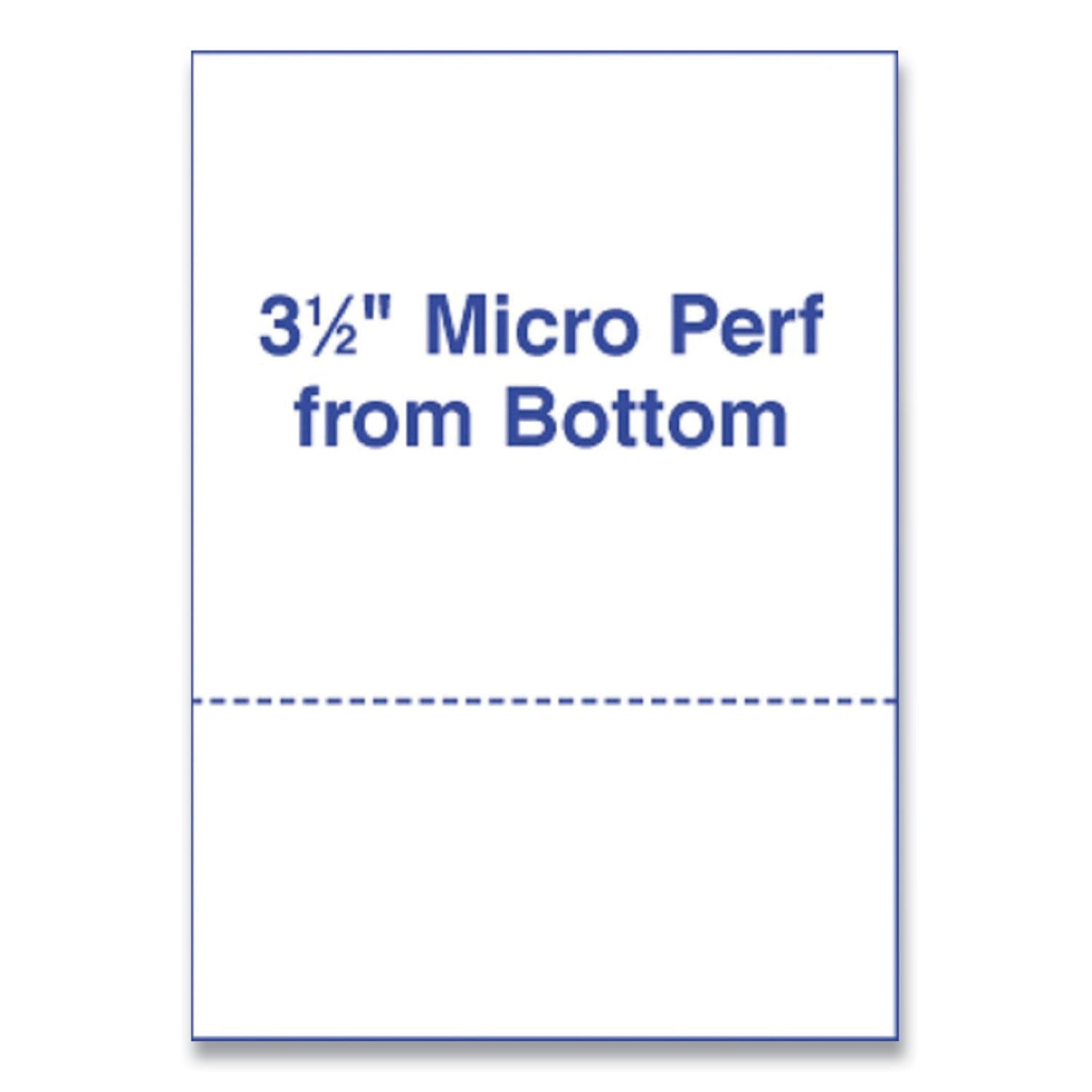 Alliance Perforated and Punched Laser Cut Sheets, Micro-Perforated 3.5" from Bottom, 24 lb Bond Weight, 8.5 x 11, White, 500/Ream - Bloom Skins