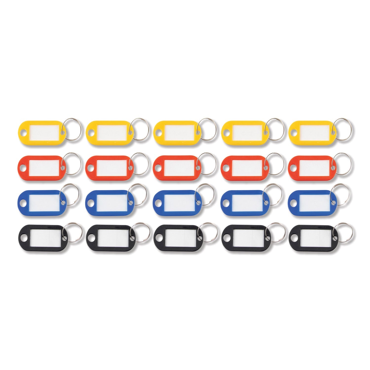 Key Tags with Label Window | Assorted | 20-Pack
