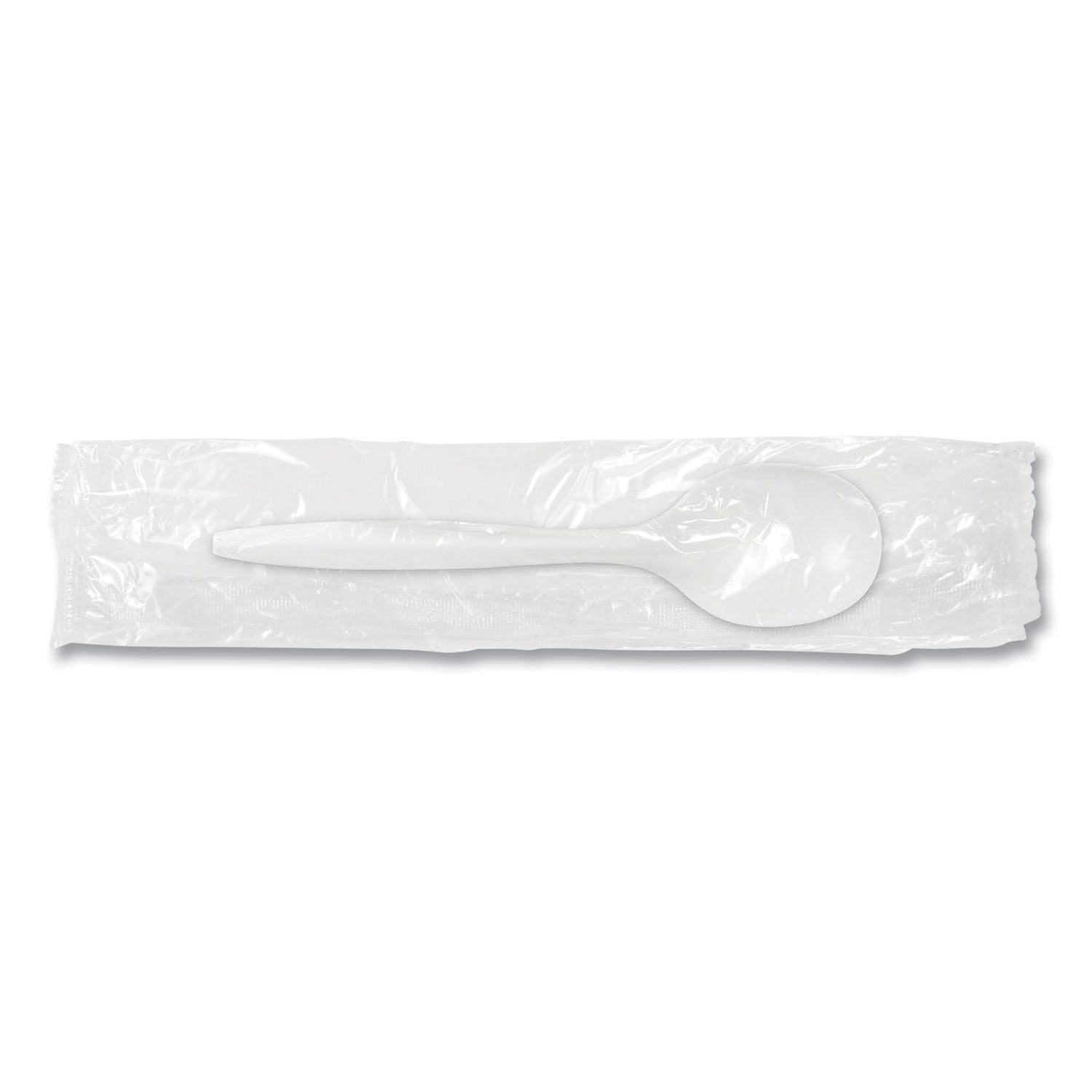 Individually Wrapped Mediumweight Soup Spoon | White