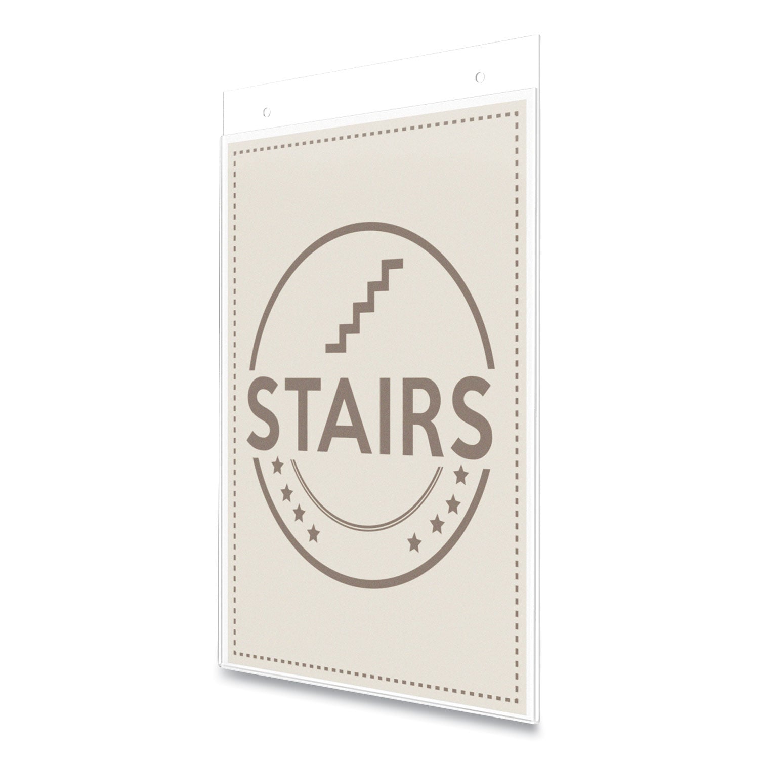 deflecto® Anti-Glare Wall Mount Sign Holder, 8.5 X 11, Clear