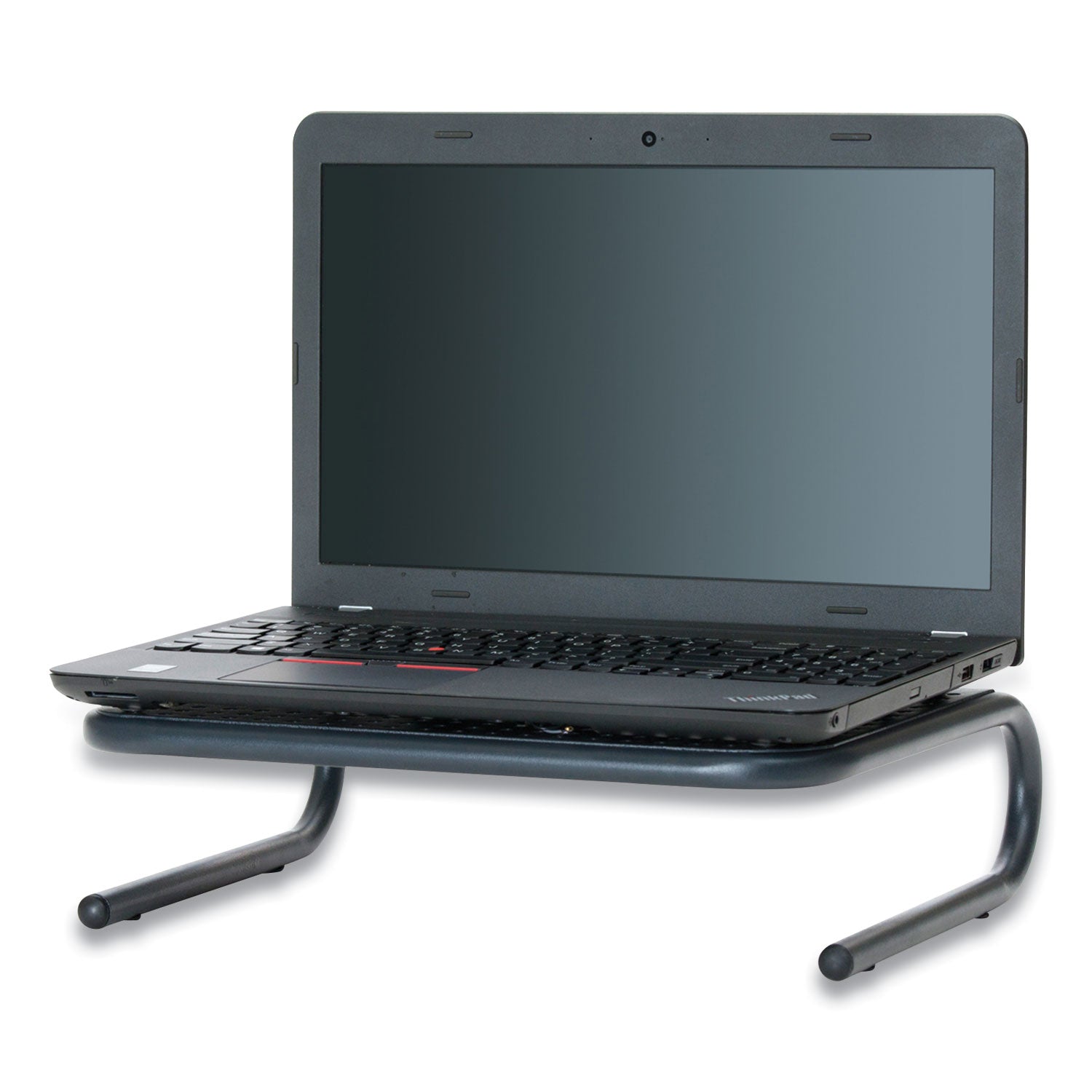 Mind Reader Metal Monitor Stand Riser for Computer, 14.88" x 11.33" x 4.21", Black, Supports 44 lbs