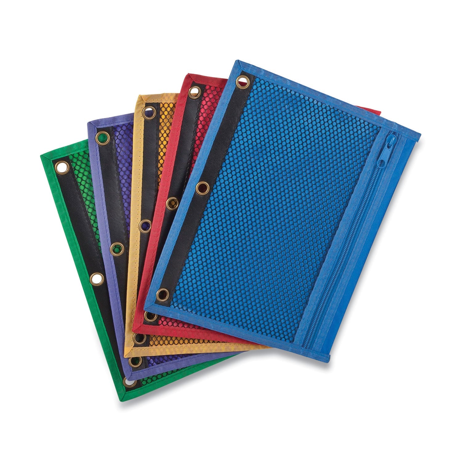 Mesh Binder Pockets | 3-Hole Punched Assorted