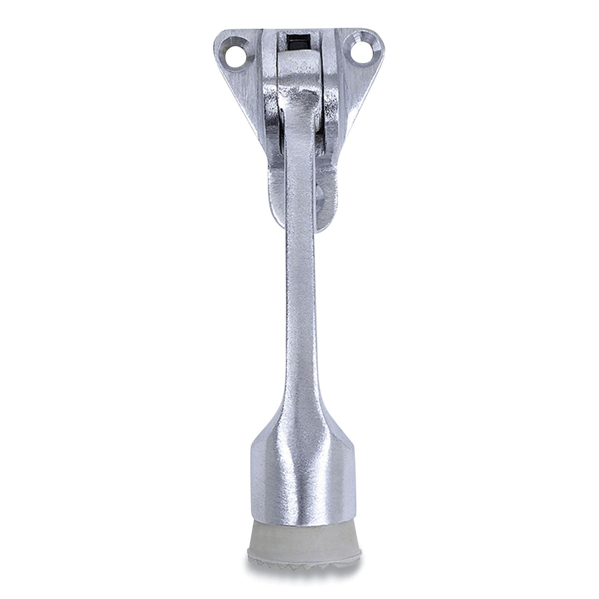 Hinged Kick-Down Door Stop | Satin Chrome