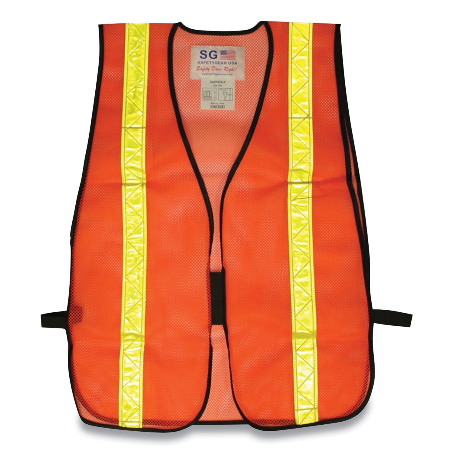 Hook and Loop Safety Vest | Hi-Viz Orange