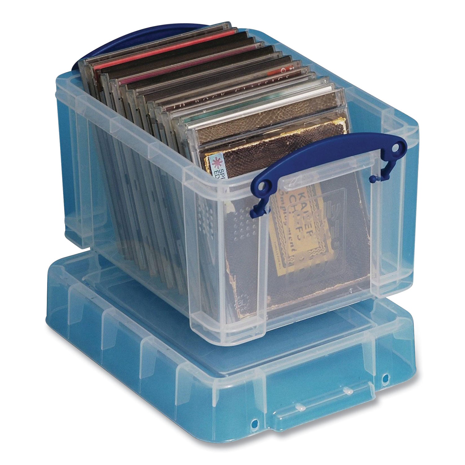 Snap-Lid Storage Bin | 0.79 Gal | Clear/Blue