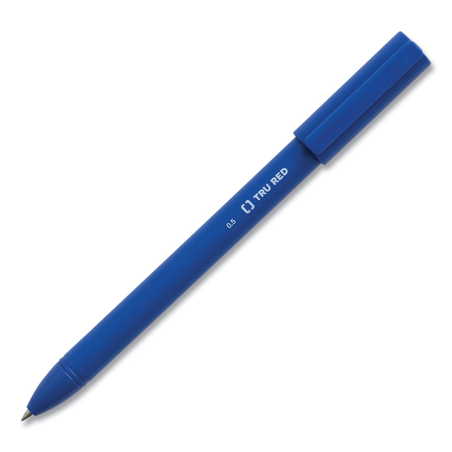 TRU RED™ Quick Dry Gel Pen, Stick, Fine 0.5 Mm, Blue Ink, Blue Barrel, 5/pack