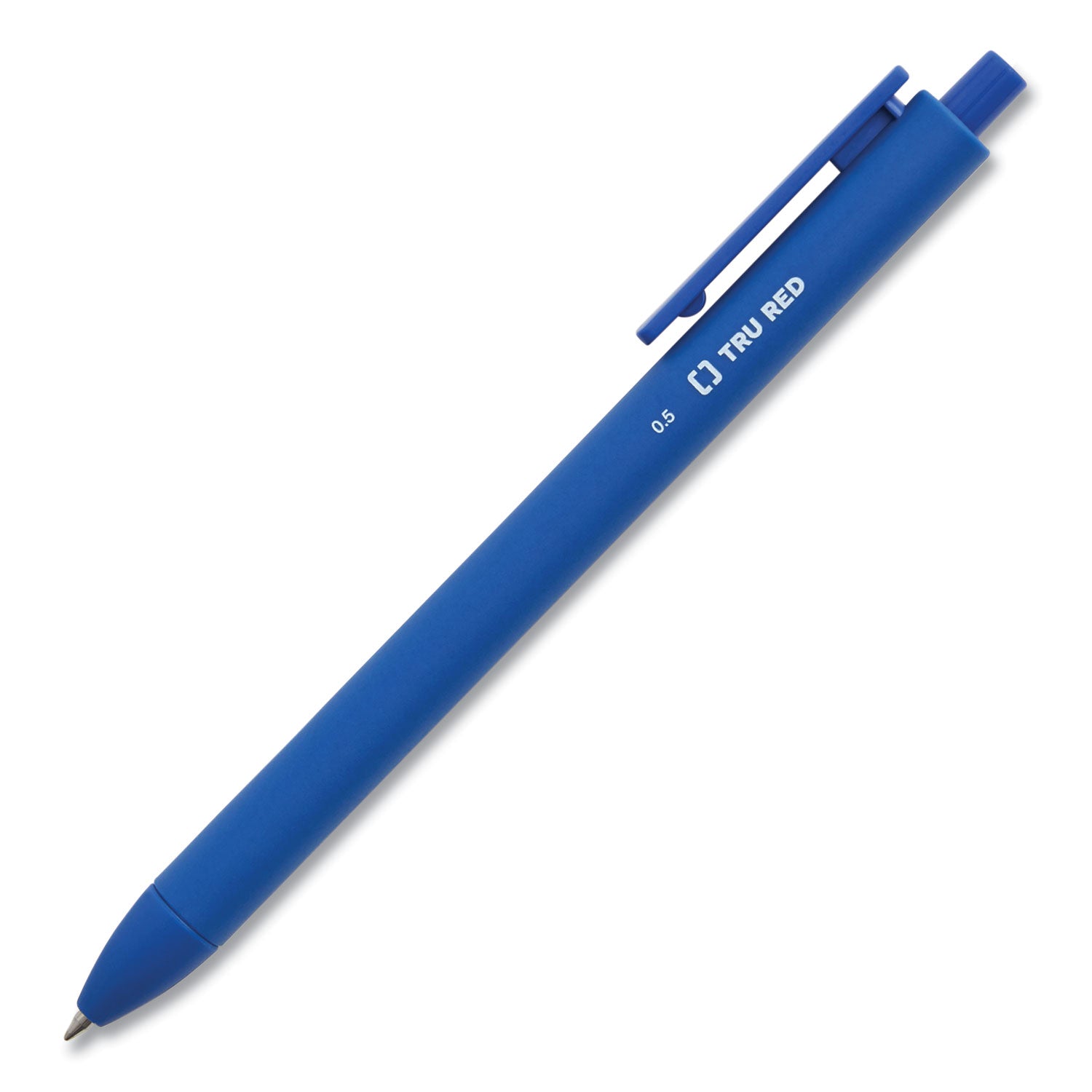 TRU RED™ Quick Dry Gel Pen, Retractable, Fine 0.5 Mm, Blue Ink, Blue Barrel, 5/pack