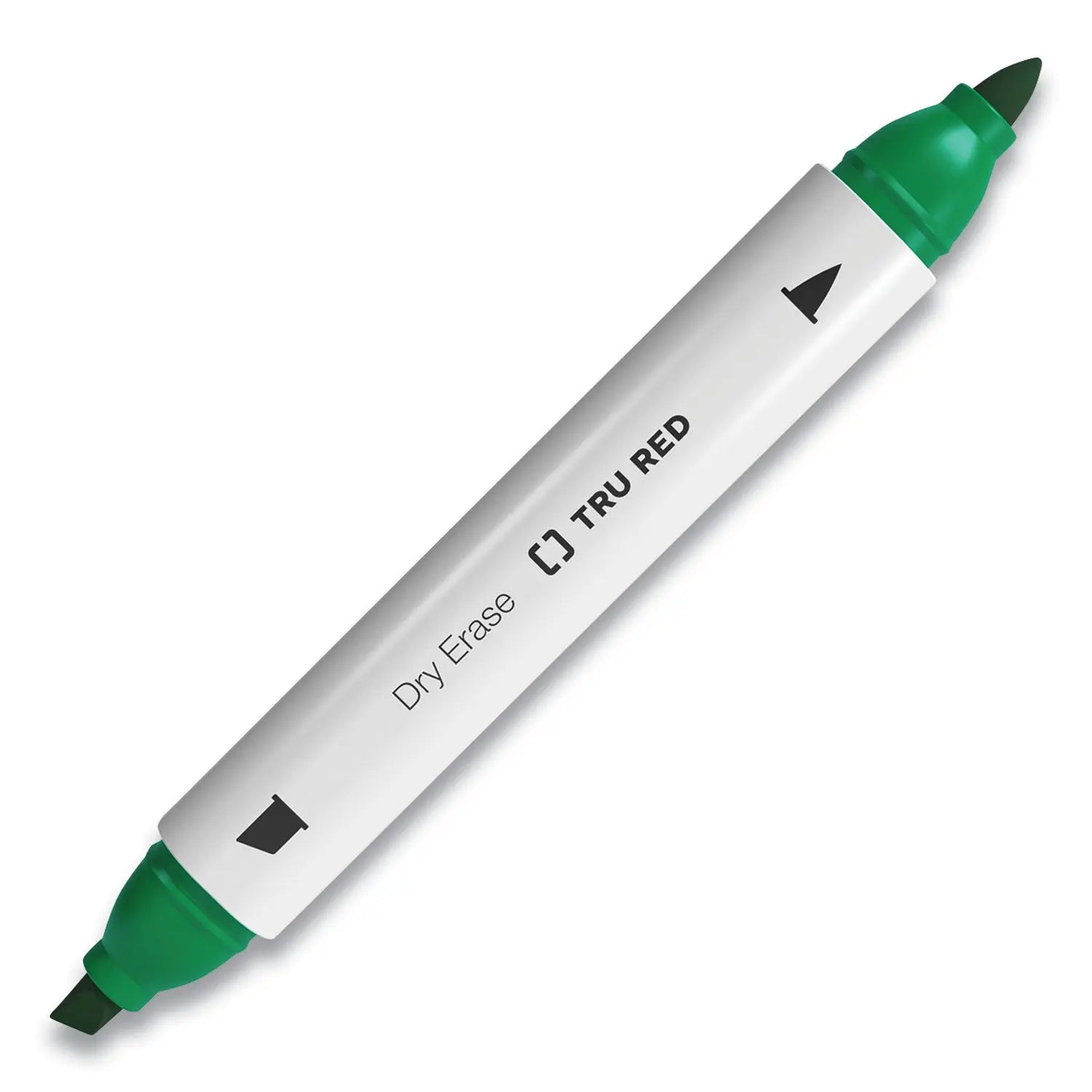 TRU RED™ Dry Erase Marker, Tank-Style Twin-Tip, Fine/medium Bullet/chisel Tips, Assorted Colors, 4/pack