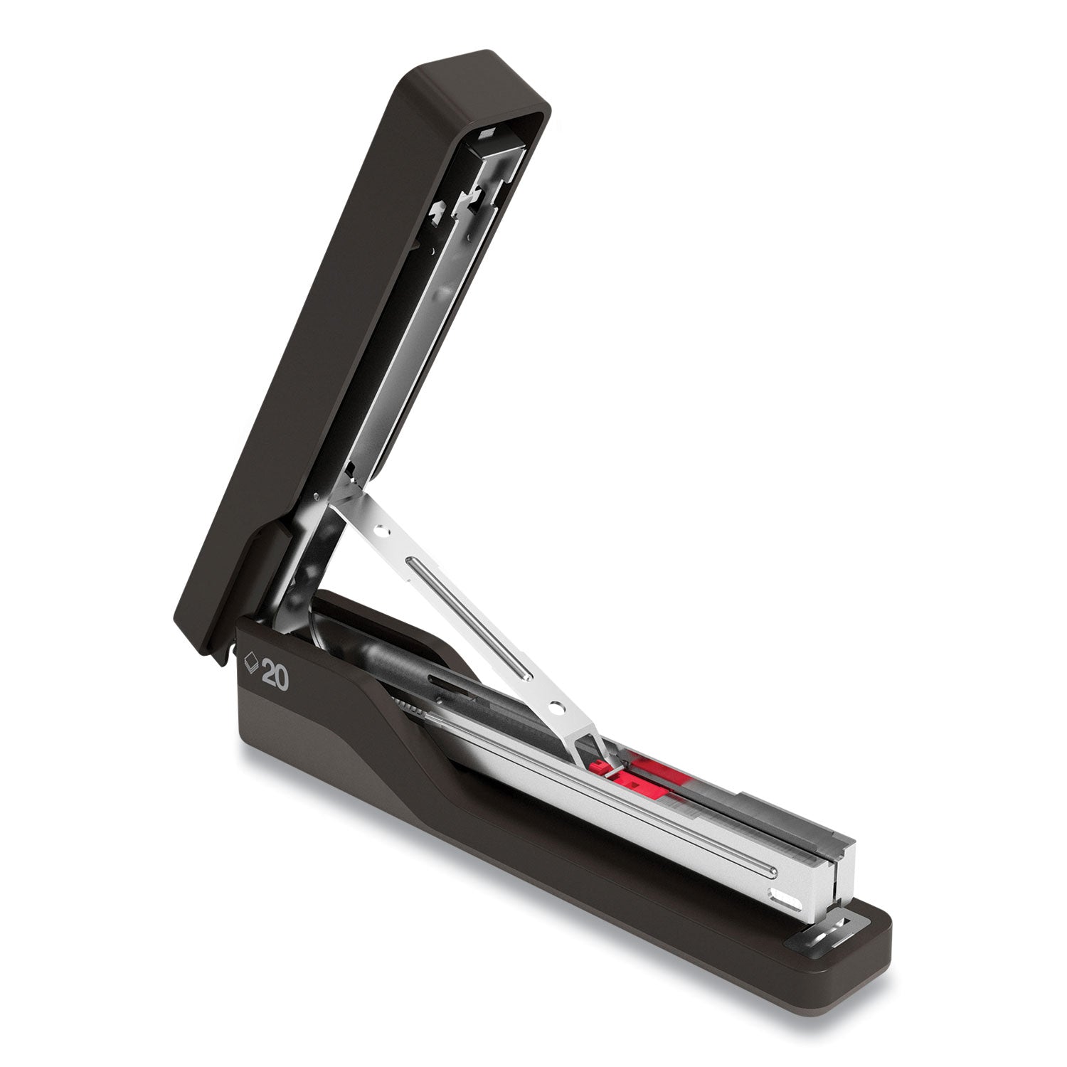 TRU RED™ Desktop Plastic Full Strip Stapler, 20-Sheet Capacity, Black