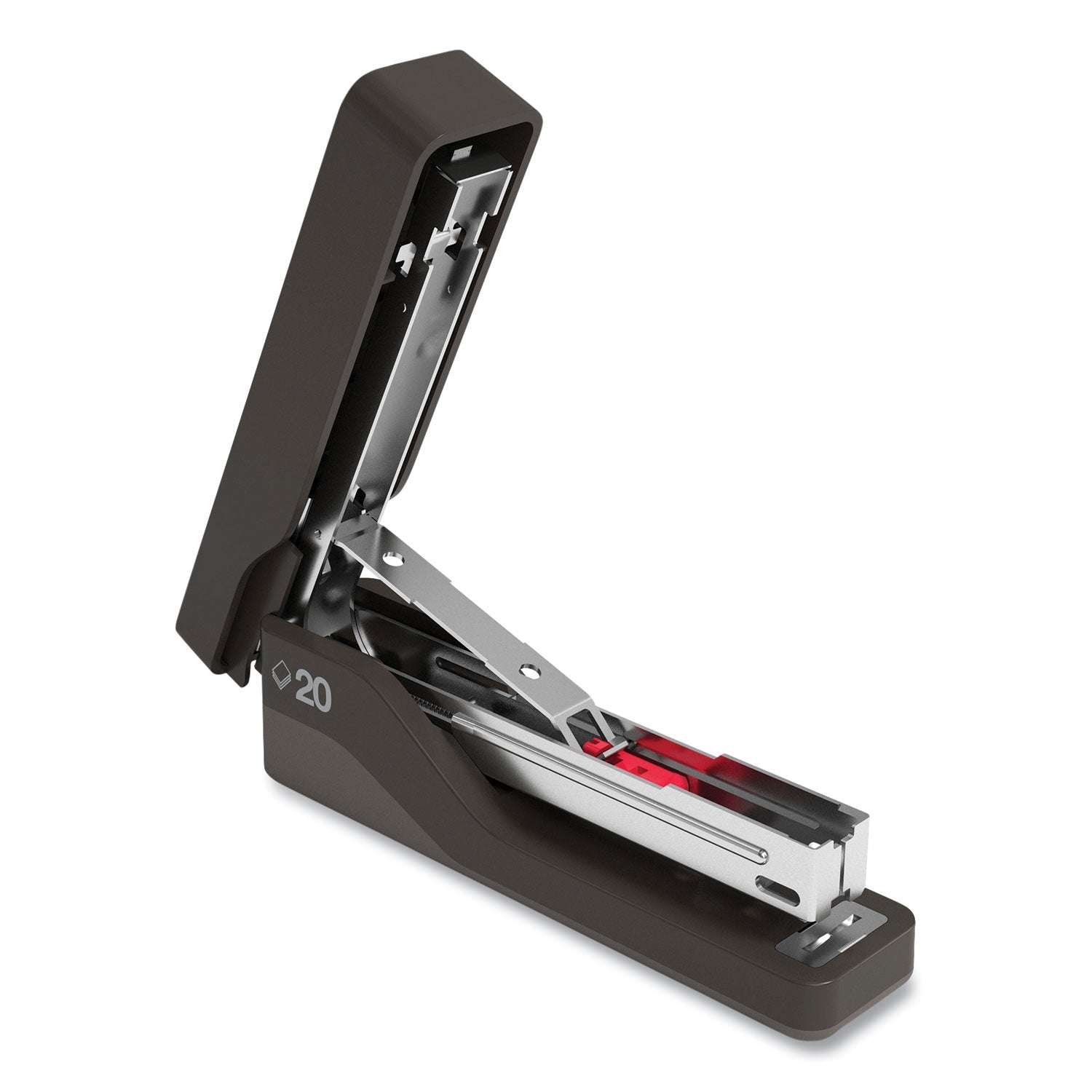 TRU RED™ Desktop Plastic Half Strip Stapler, 20-Sheet Capacity, Black