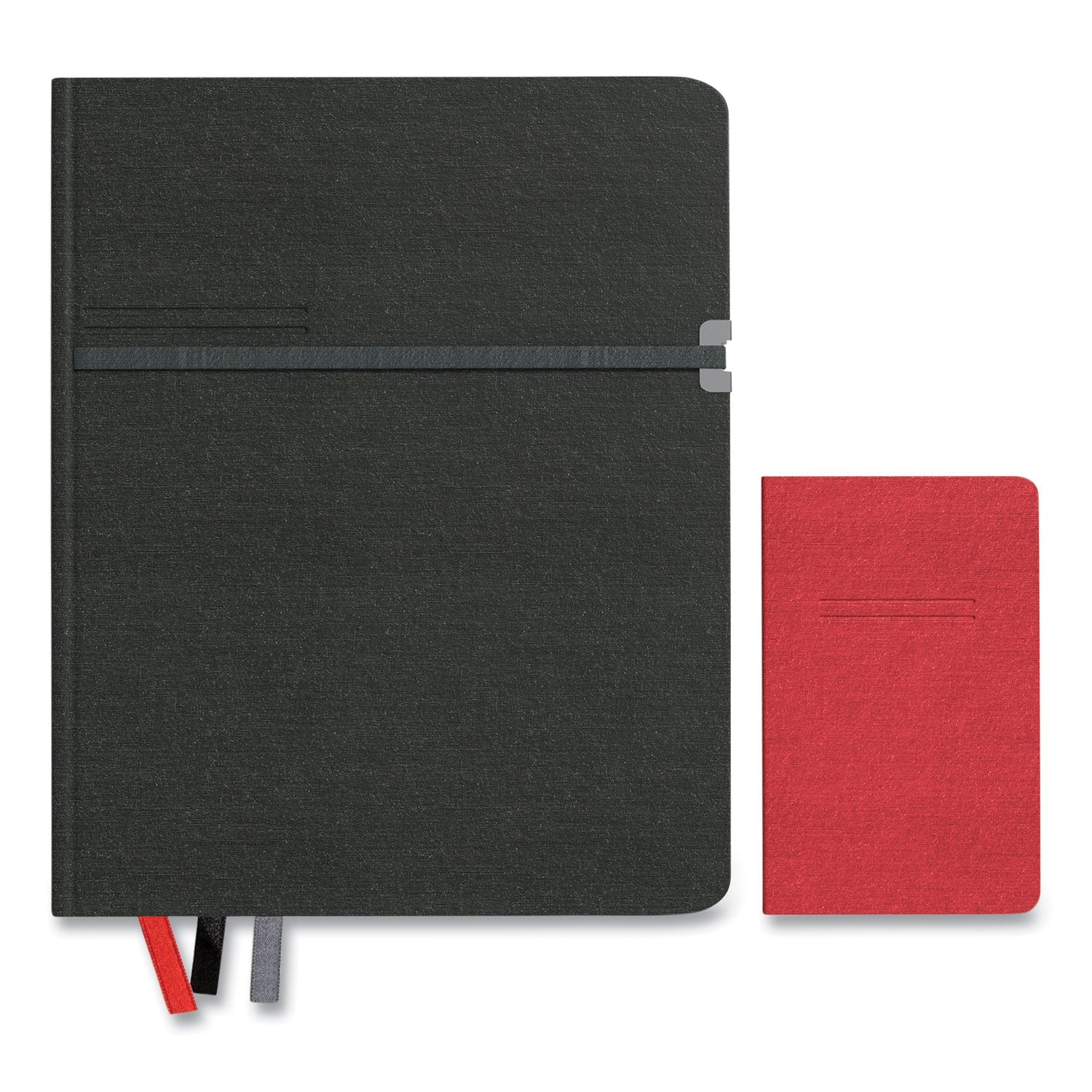 TRU RED™ Large Mastery Journal with Pockets, 1-Subject, Narrow Rule, Black/Red Cover, (192) 10 x 8 Sheets